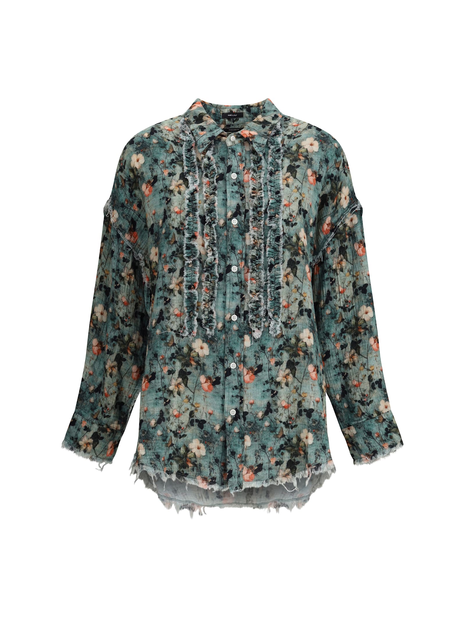 Ruffle Floral Shirt