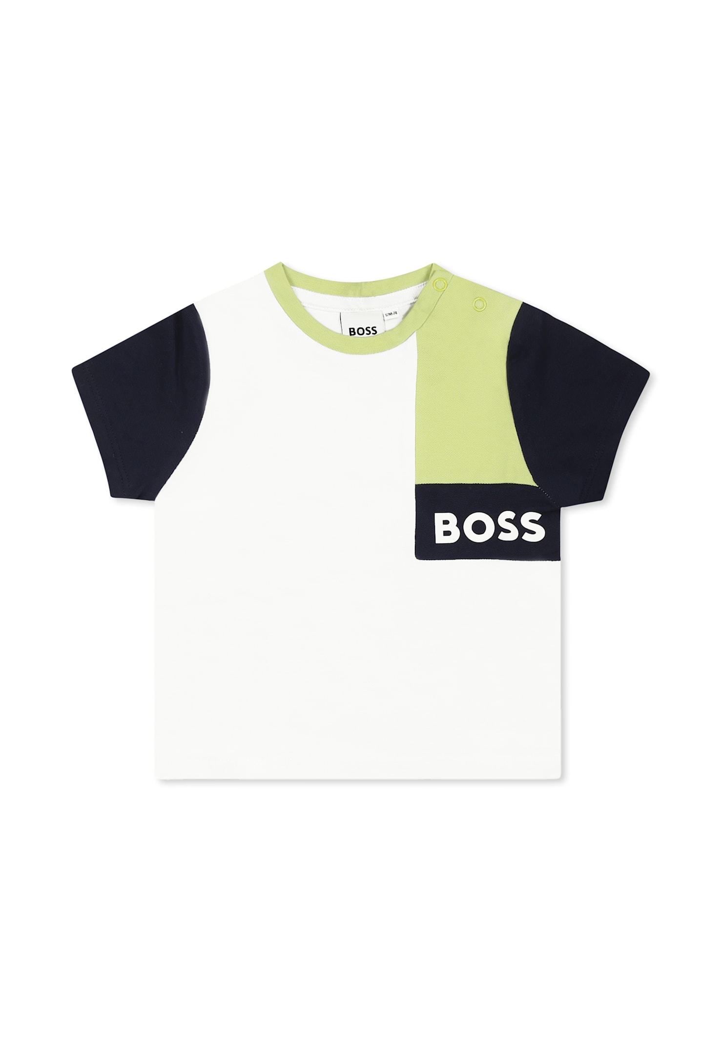 Hugo Boss White T-shirt For Baby Boy With Logo In White