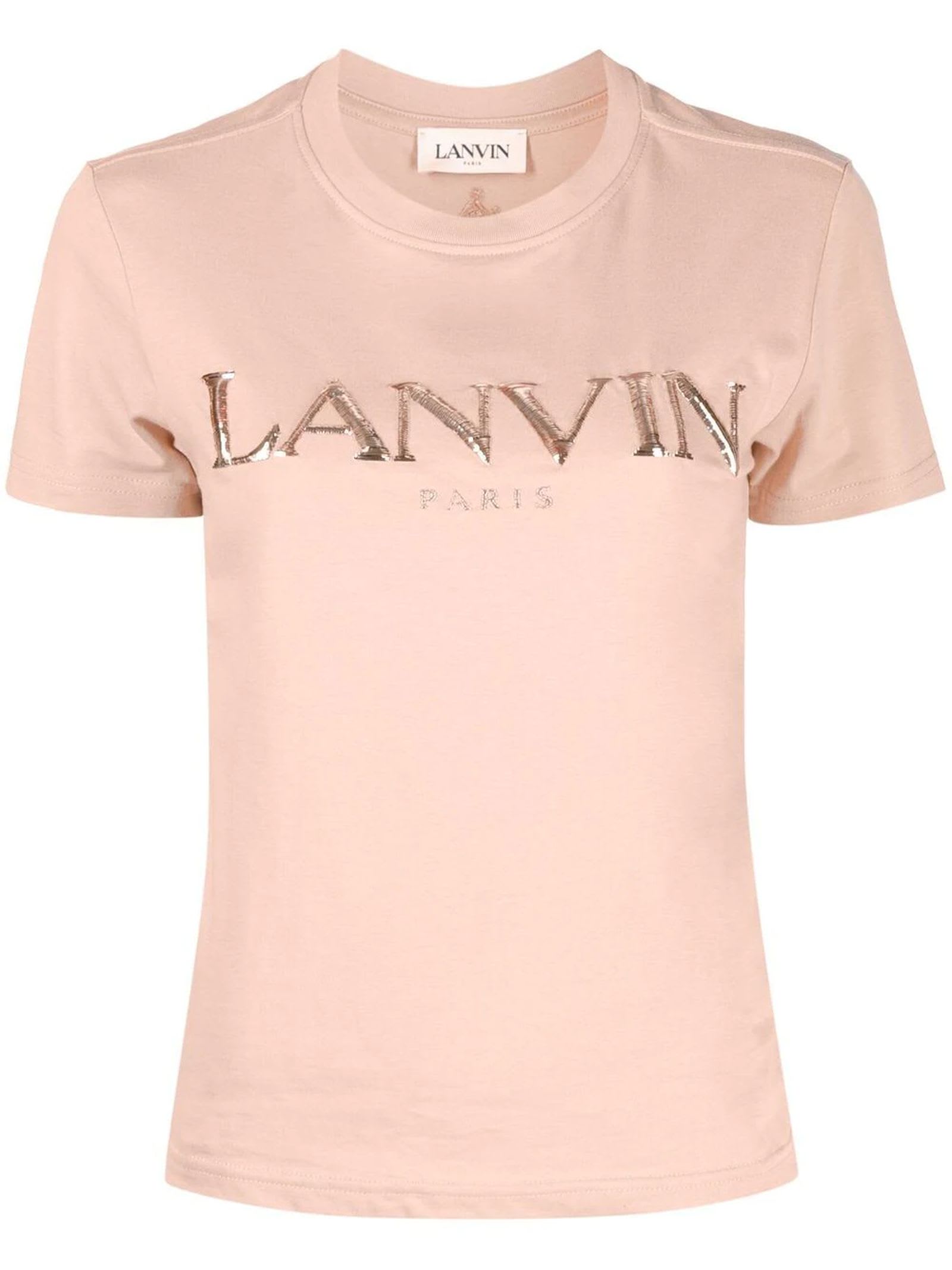 Lanvin Coral Pink Cotton T-shirt