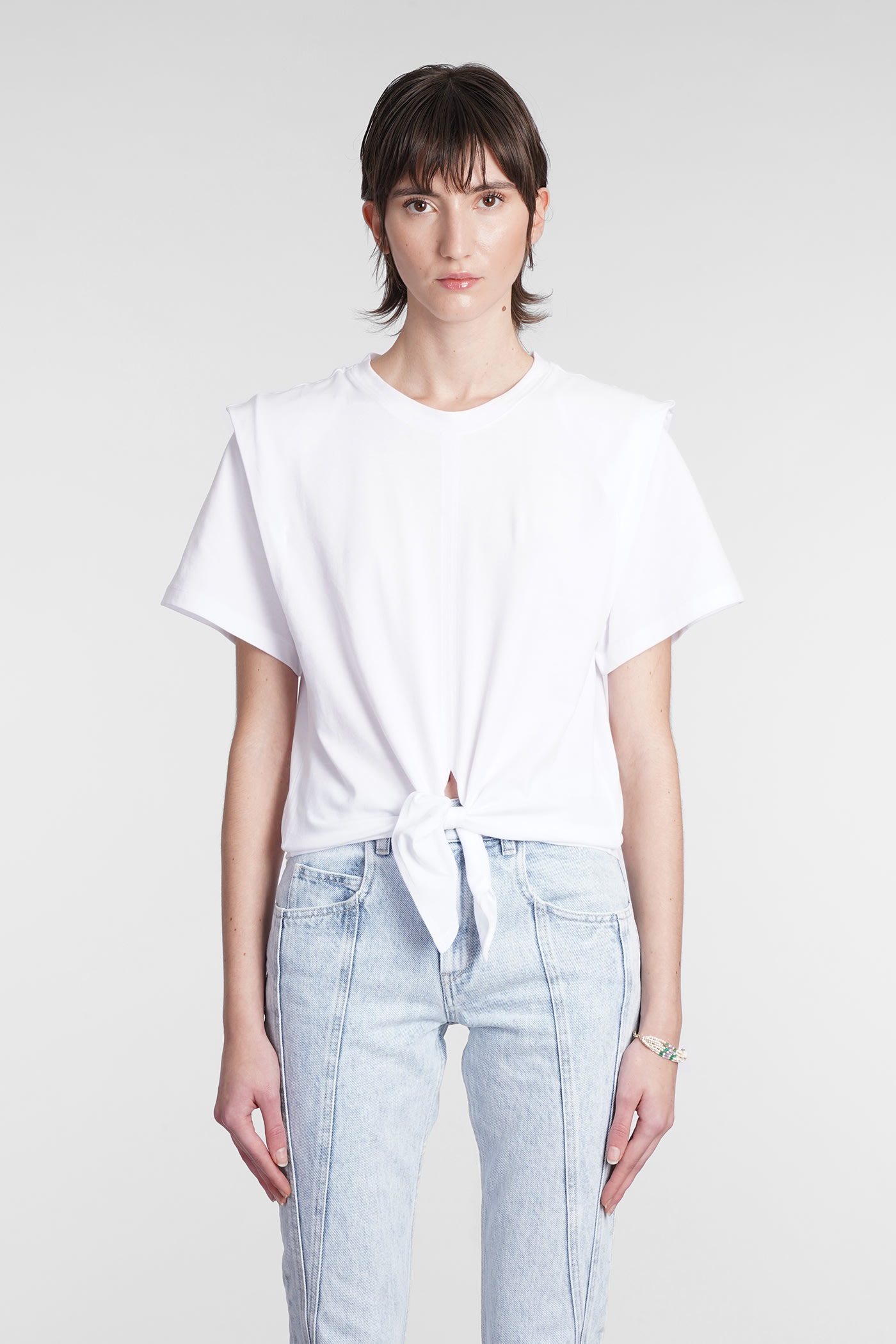 Isabel Marant Zelikia T-shirt In White Cotton
