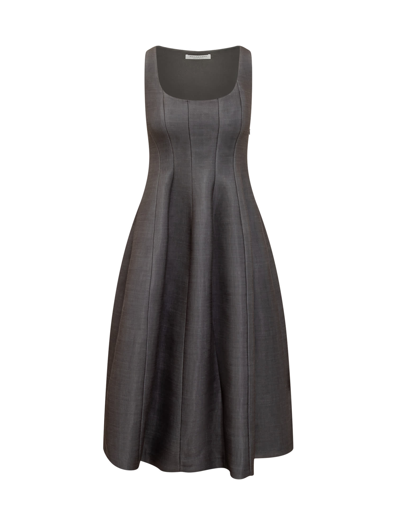 Shop Philosophy Di Lorenzo Serafini Light Scuba Dress In Grigio