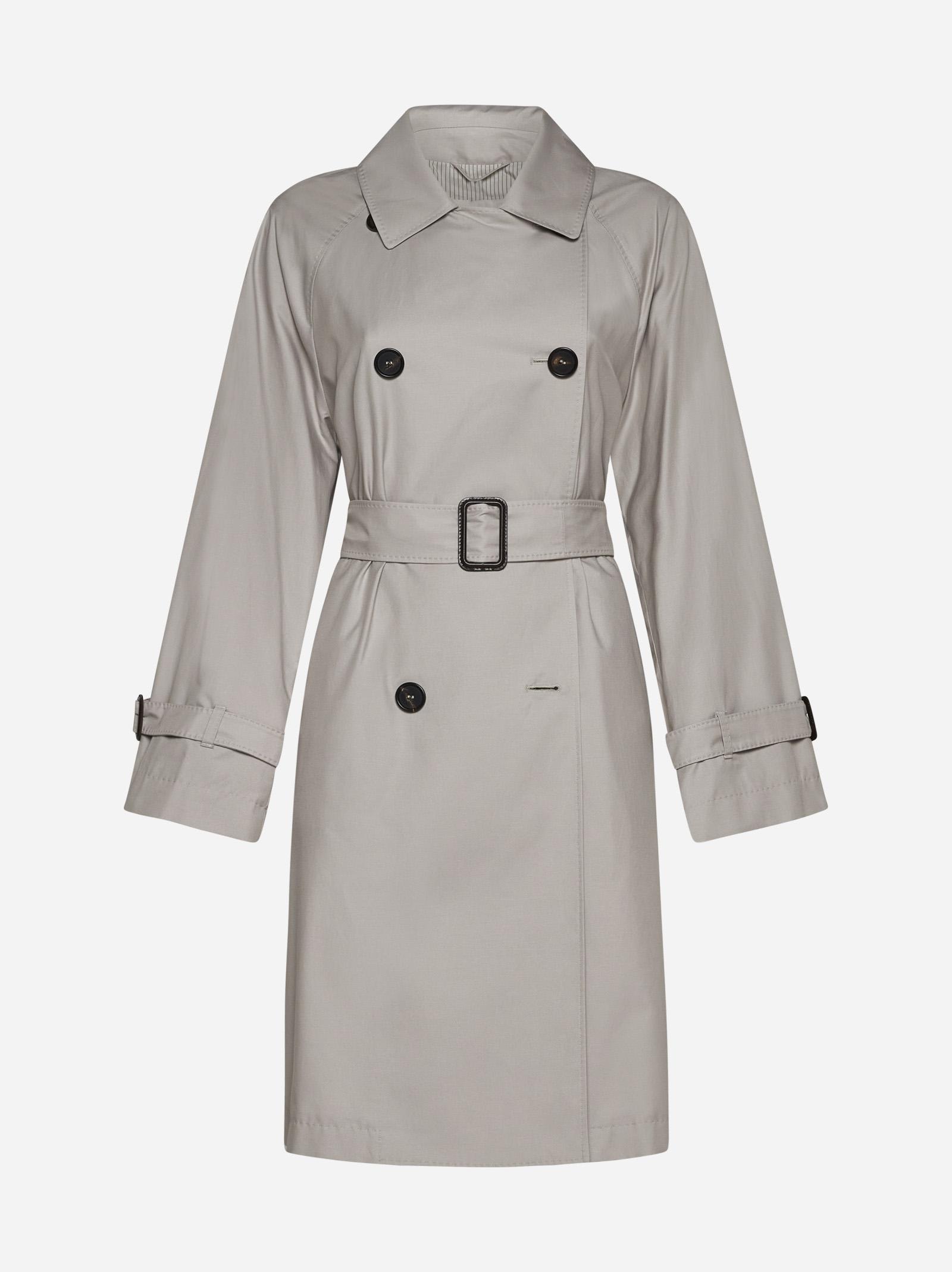 Cotton-blend Double-breasted Trench Coat