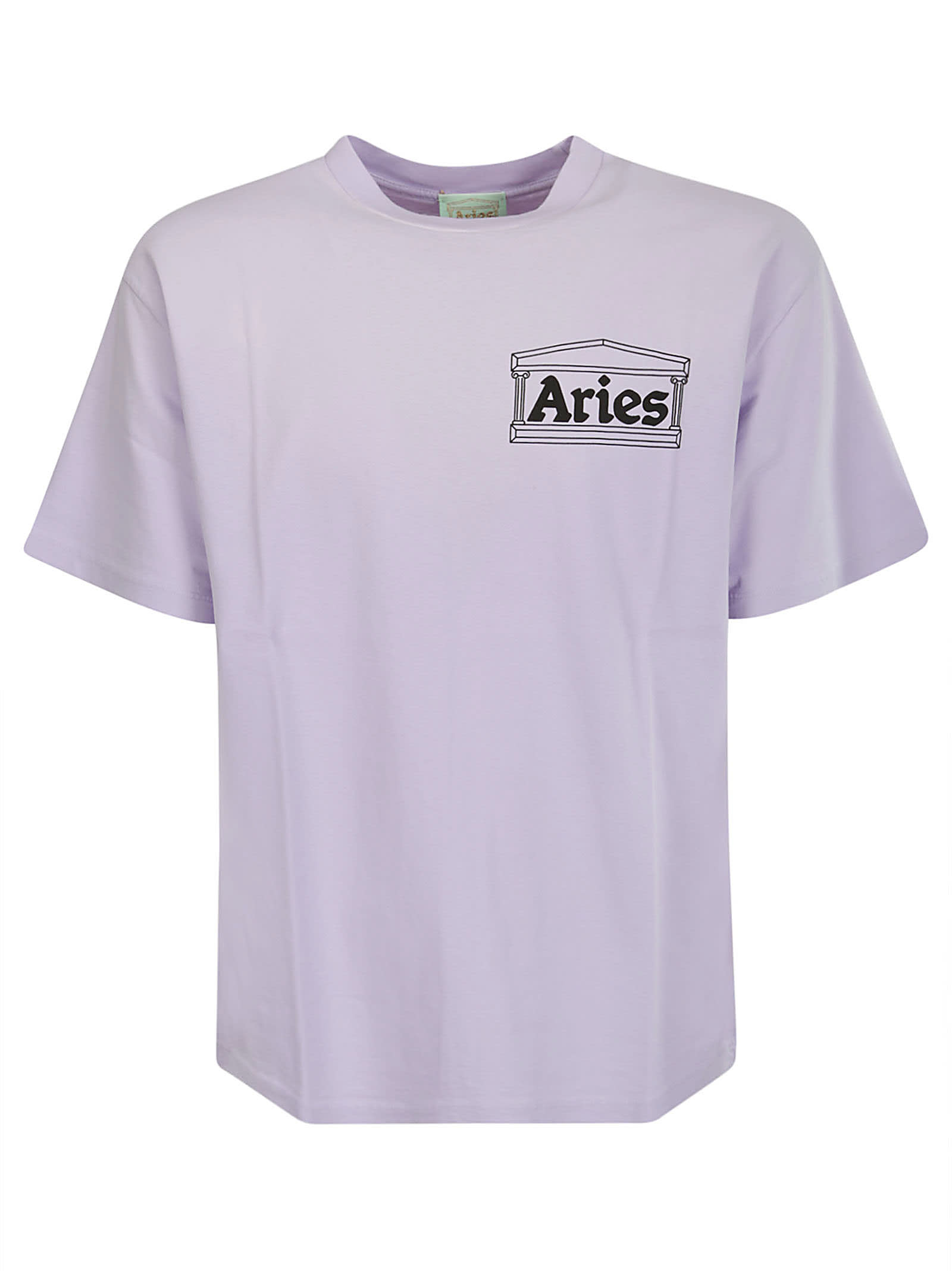 Shop Aries Sunbleached Temple Ss Tee In Faded Purple
