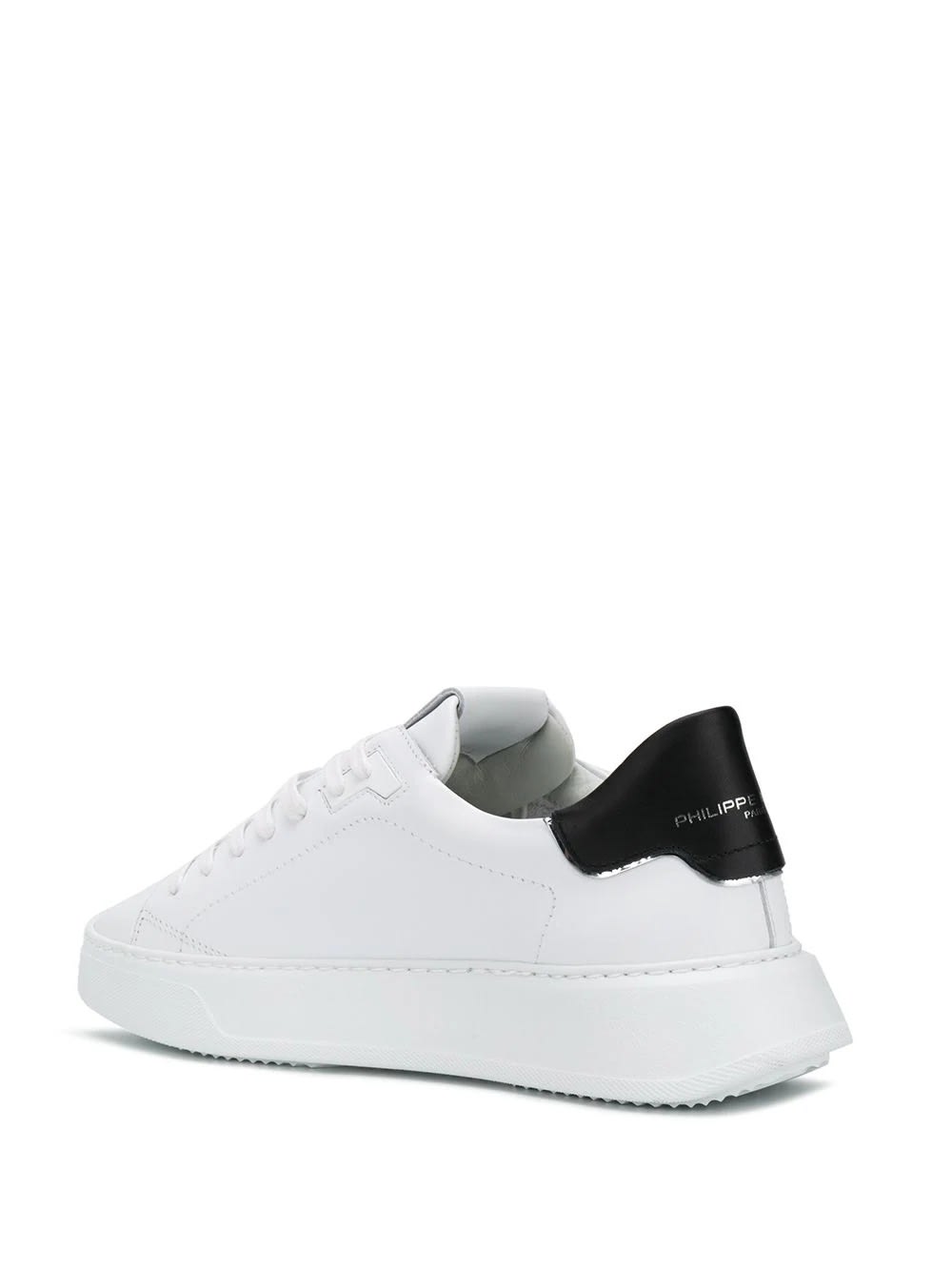 Shop Philippe Model Temple Low Sneakers - White And Black