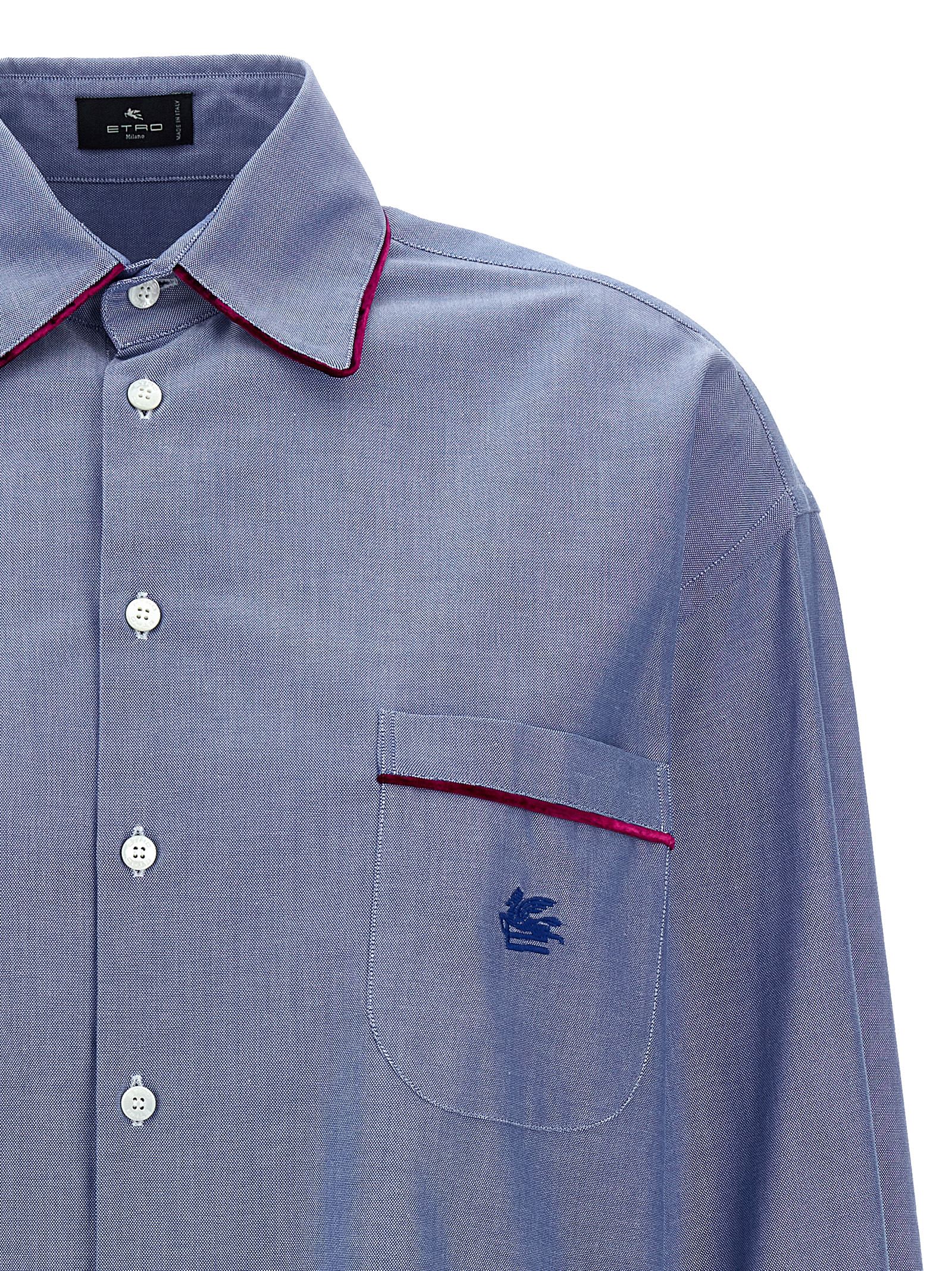 Shop Etro Pegaso Shirt In Light Blue