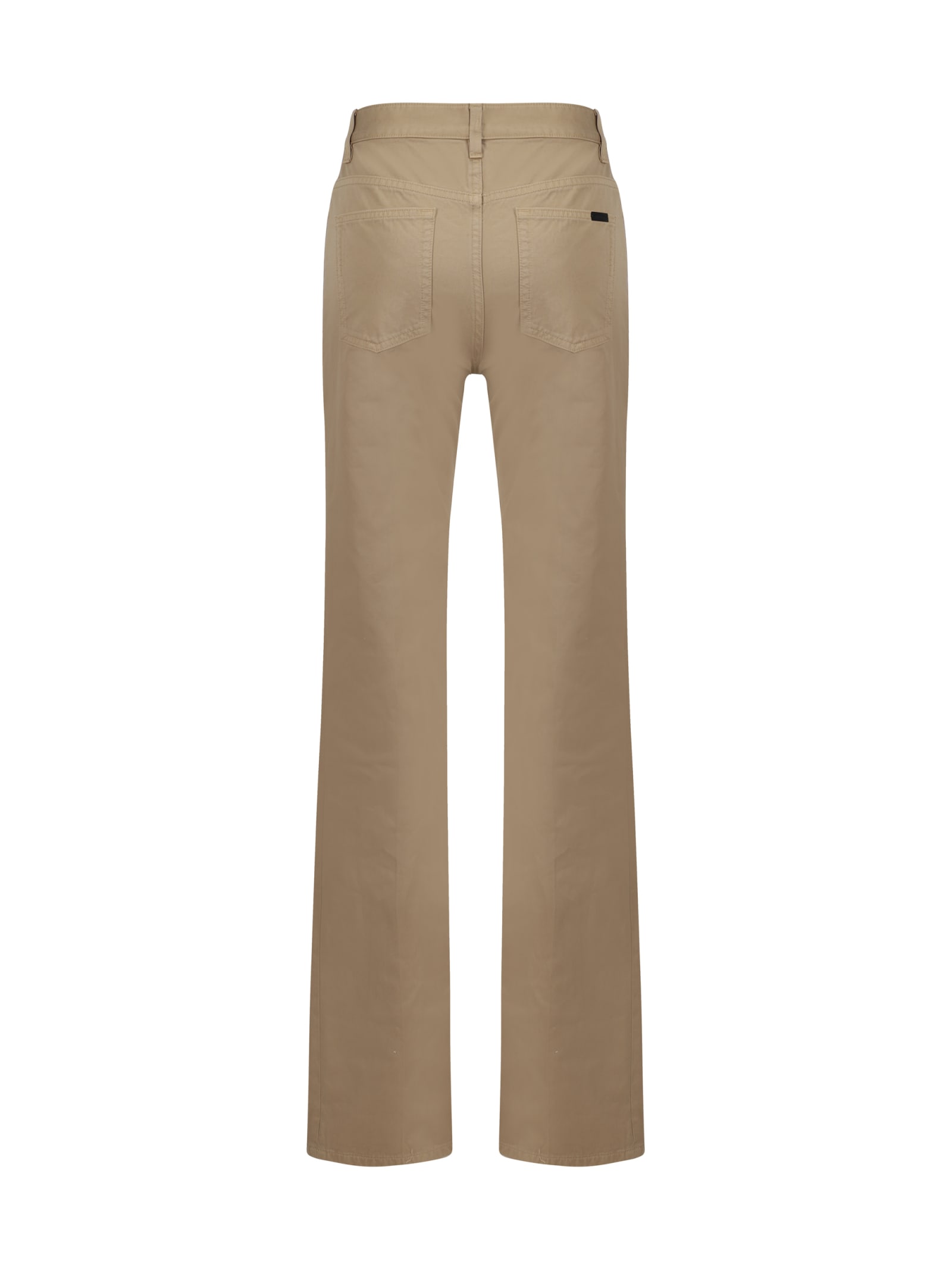 Shop Saint Laurent Denim Pants In Safari Beige