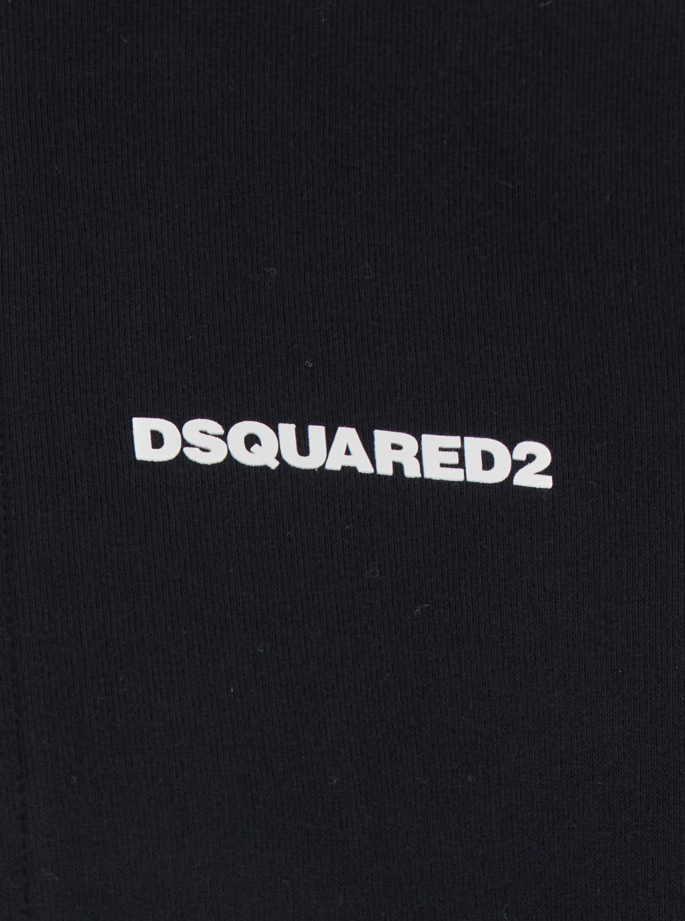 Dsquared2 Black High Neck Sweatshirt With Lettering Logo On The Front In Cotton Man In Black
