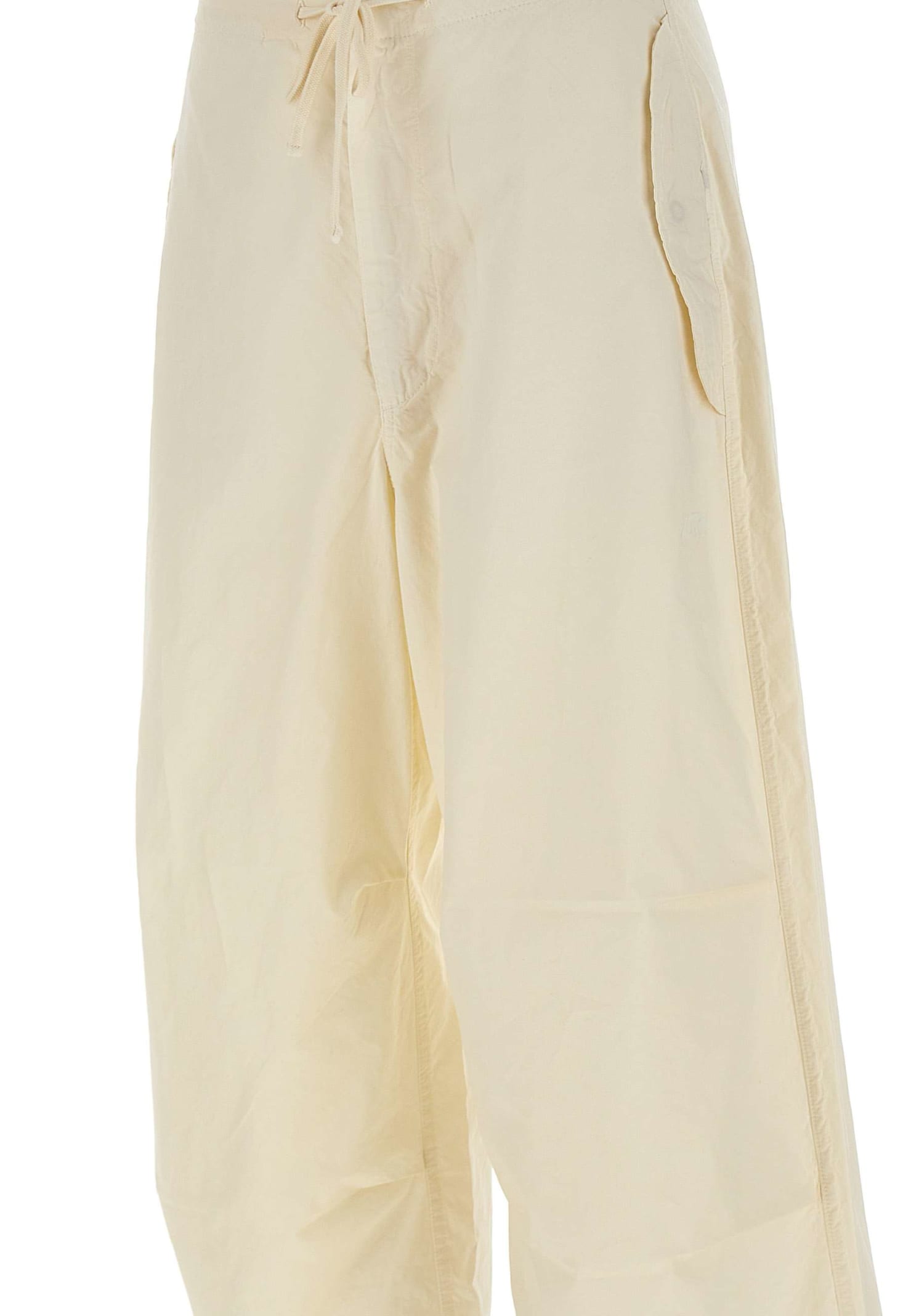 Shop Autry Main Wom Apparel Trousers Cotton Poplin In White