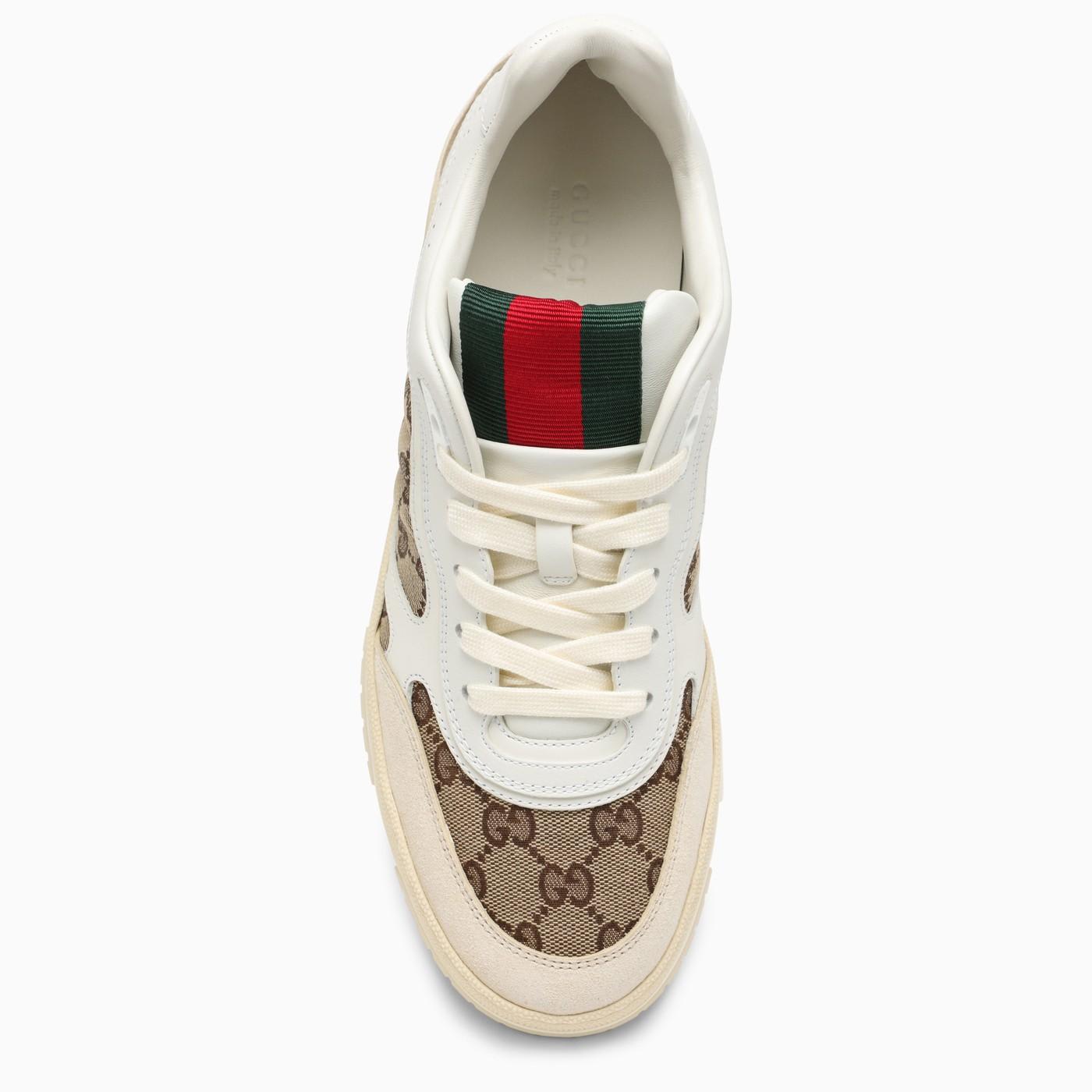 Gucci Re-web Trainer In Original Gg Canvas Women In Ivobeebgwgwg