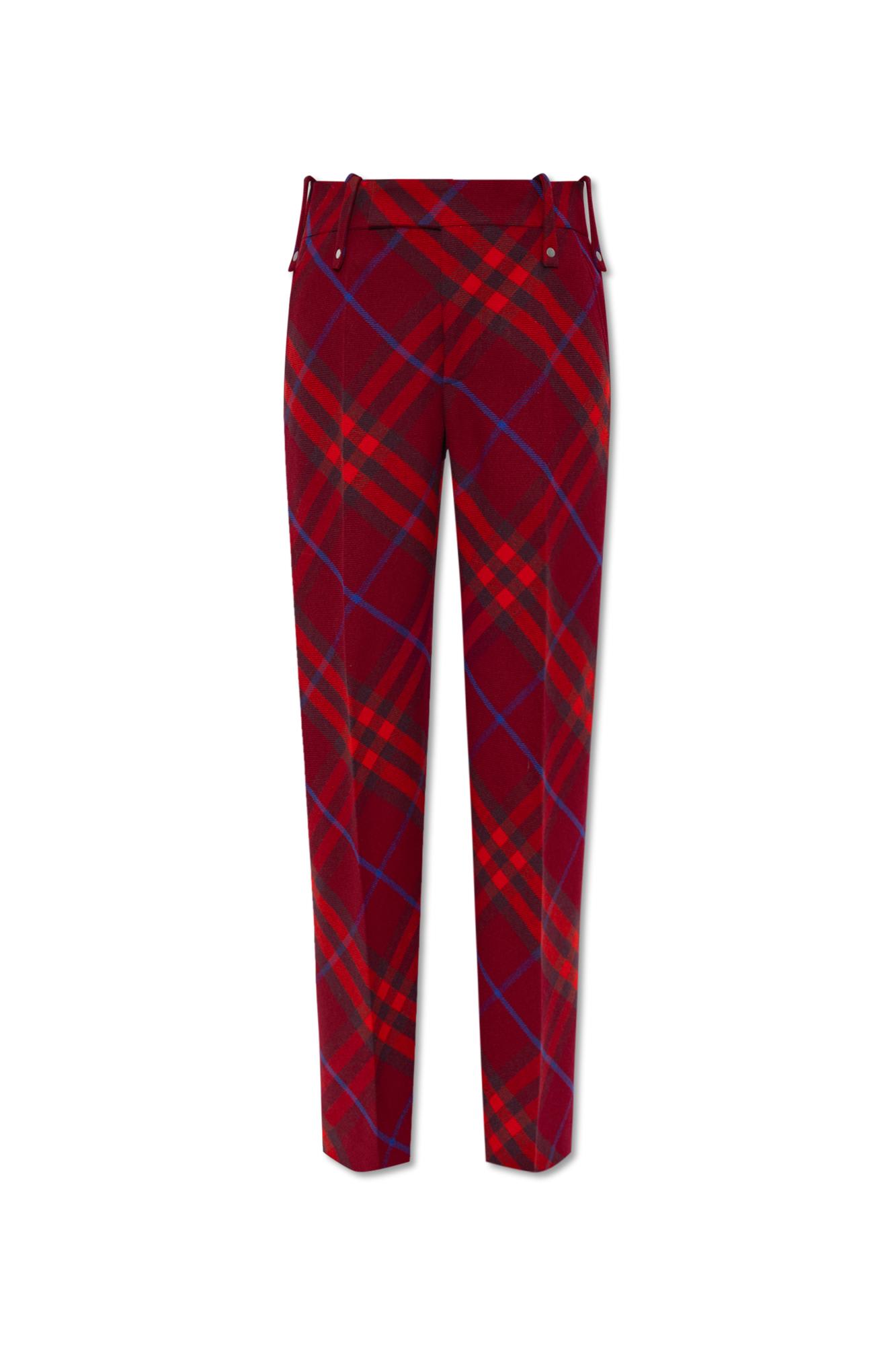 Burberry Checked Trousers In Multicolour