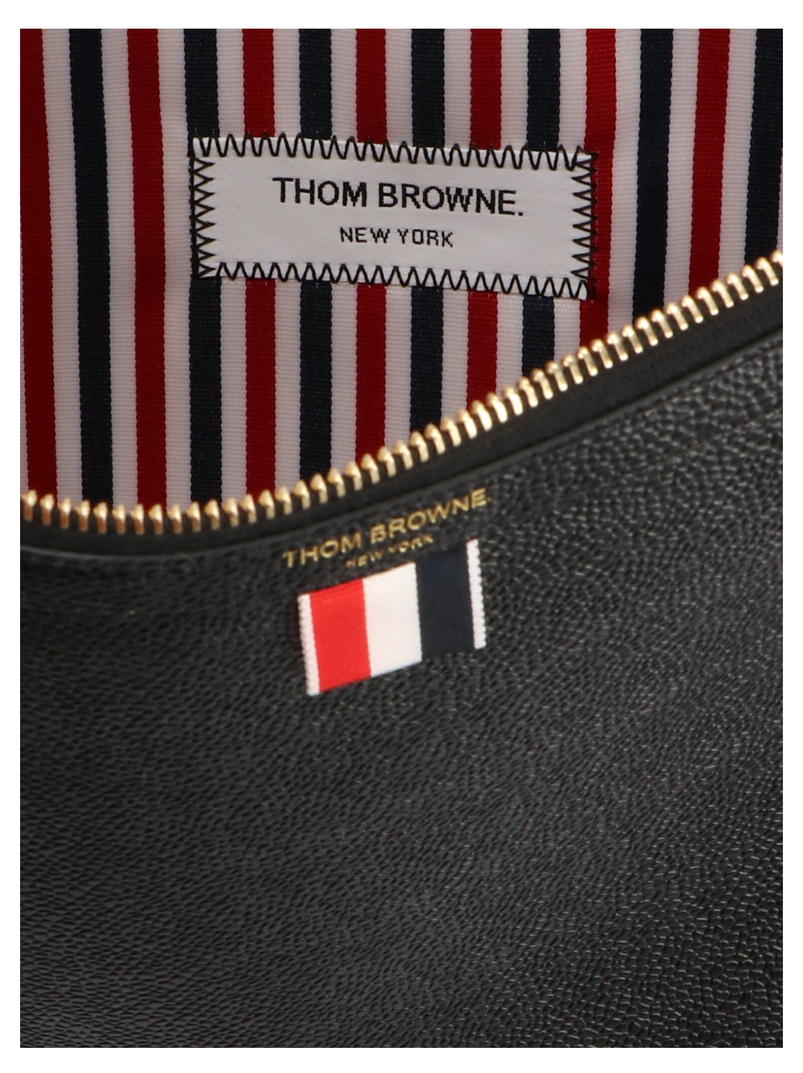 THOM BROWNE GUSSET FOLIO DOCUMENT HOLDER