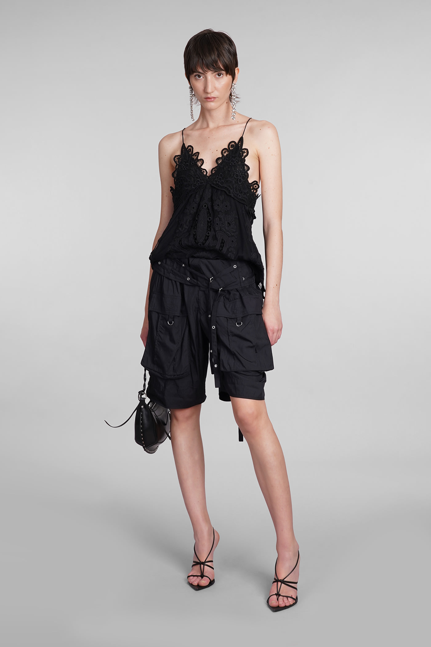 Shop Isabel Marant Victoria Topwear In Black Polyamide