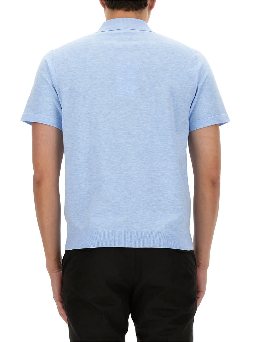 Shop Theory Regular Fit Polo Shirt In Azure