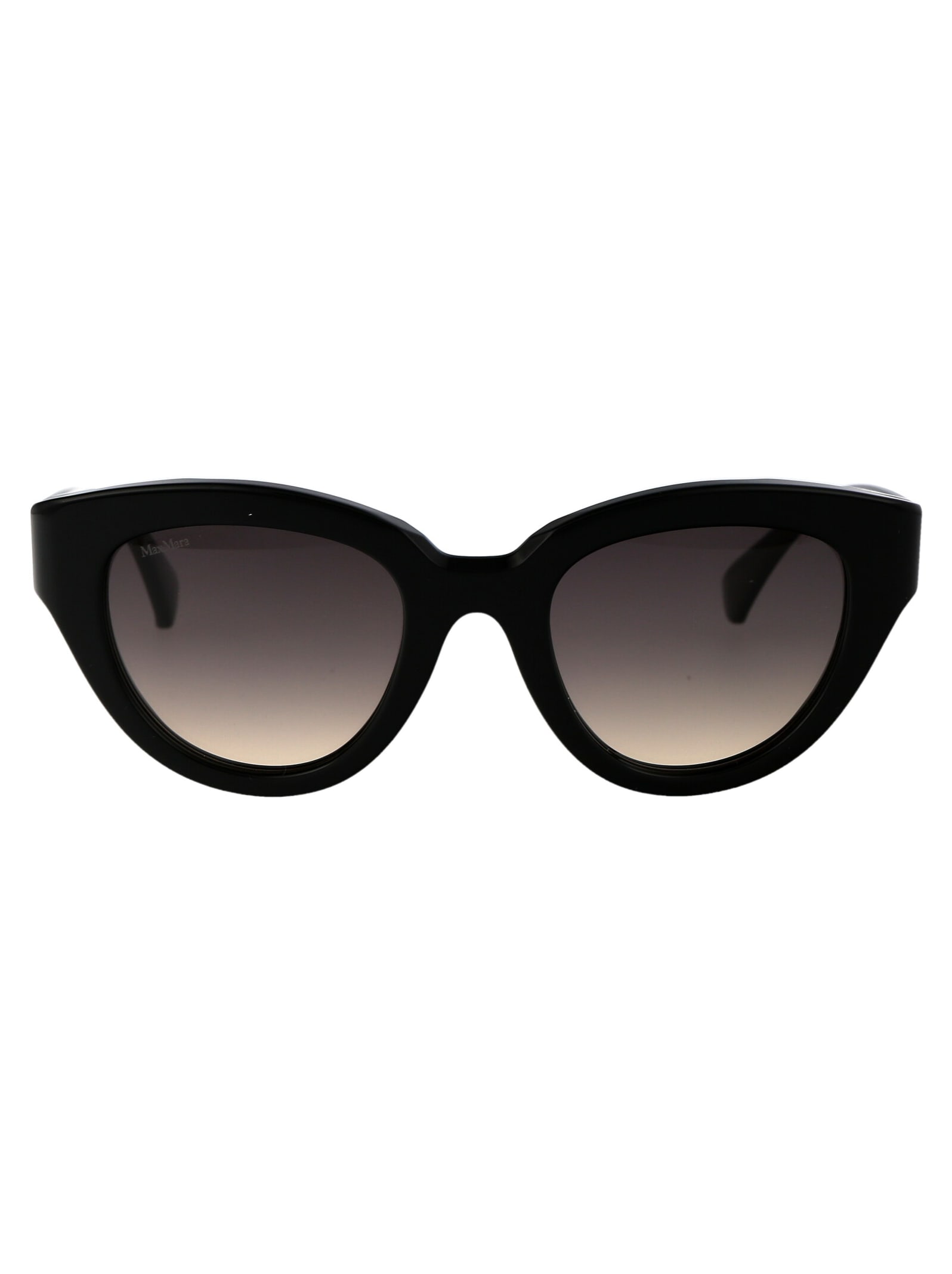 Shop Max Mara Glimpse1 Sunglasses In 01b Nero Lucido/fumo Grad