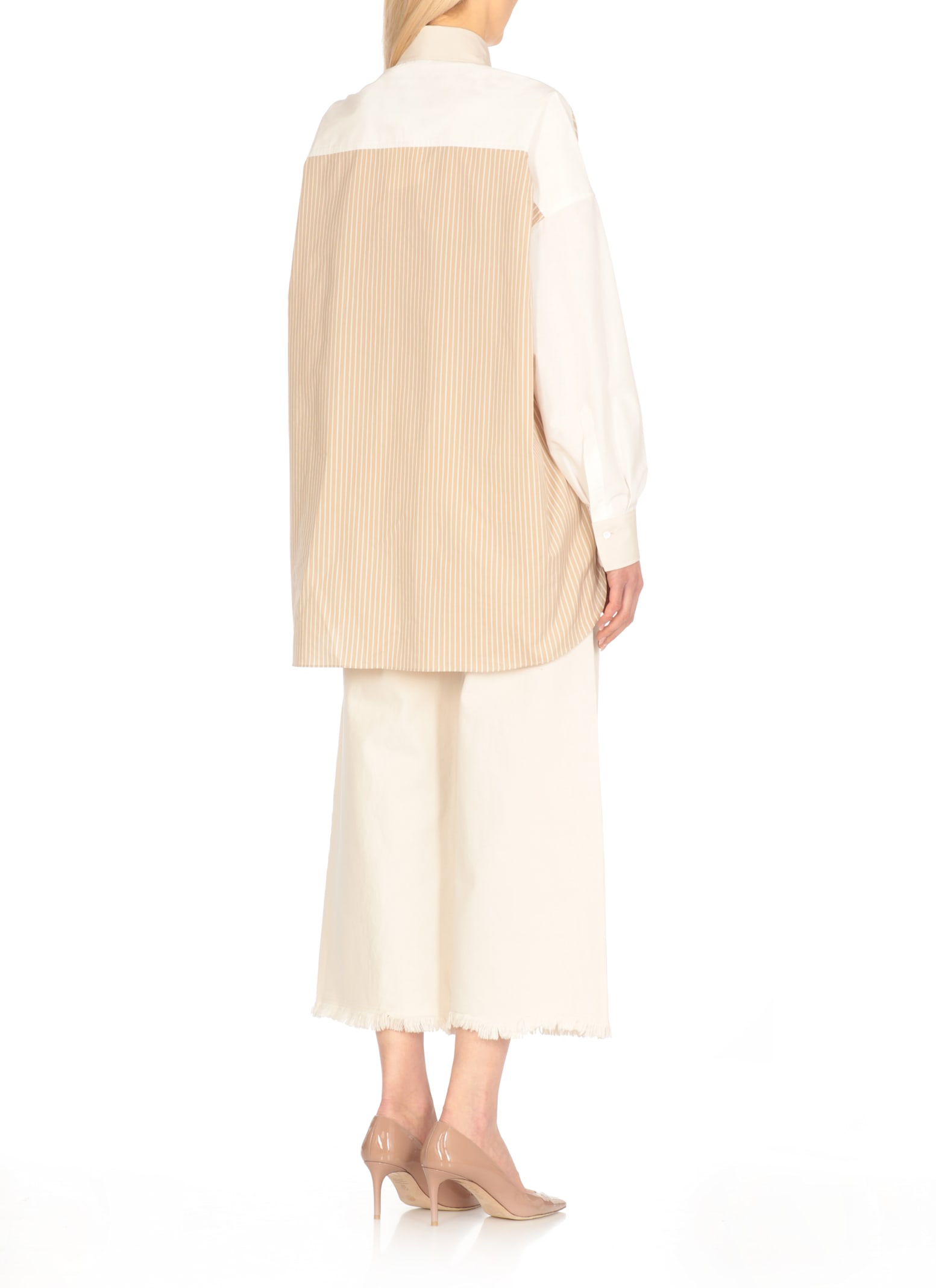 Antonelli Beige Cotton And Silk Shirt