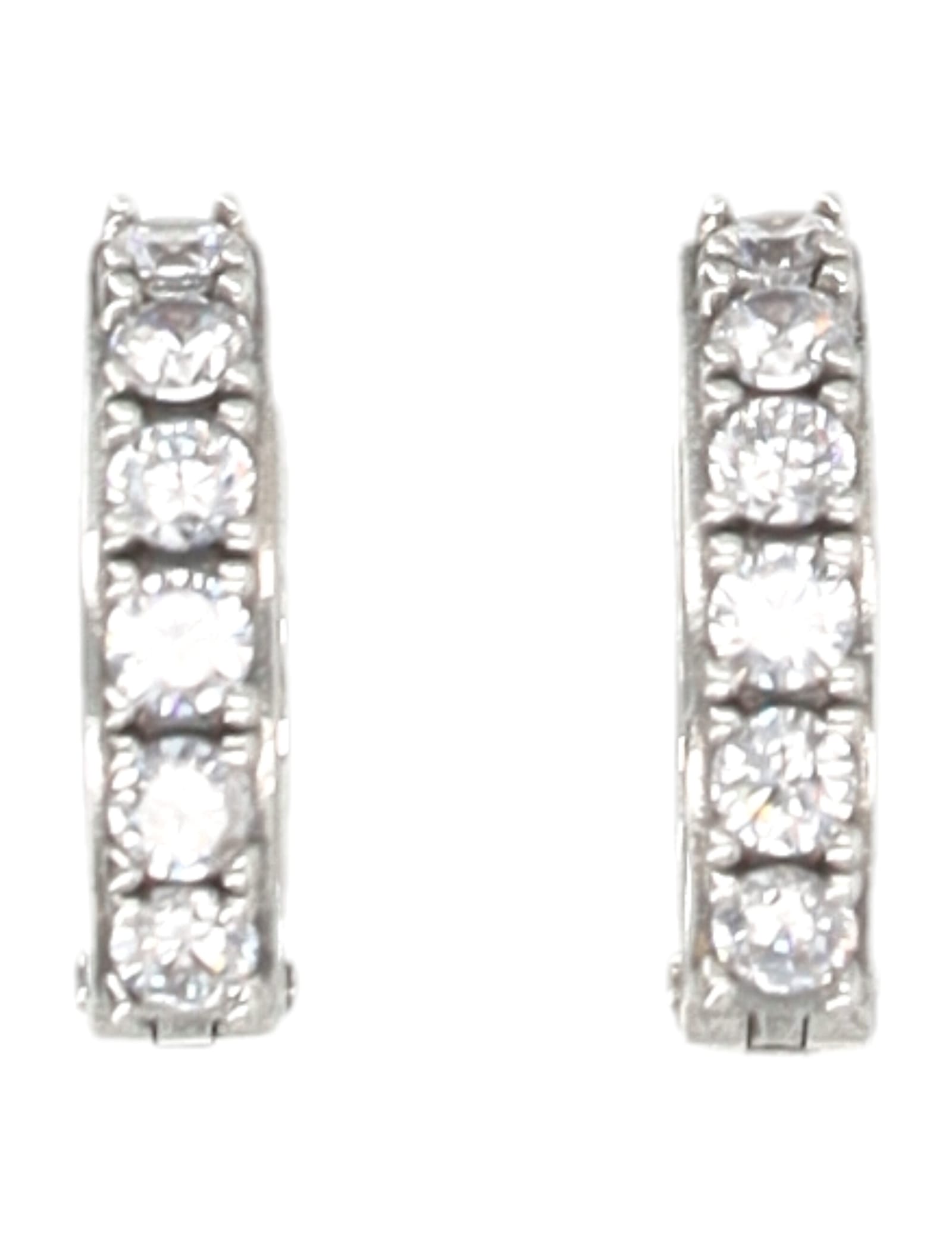 Emanuele Bicocchi Crystal Hoop Earrings In Transparent