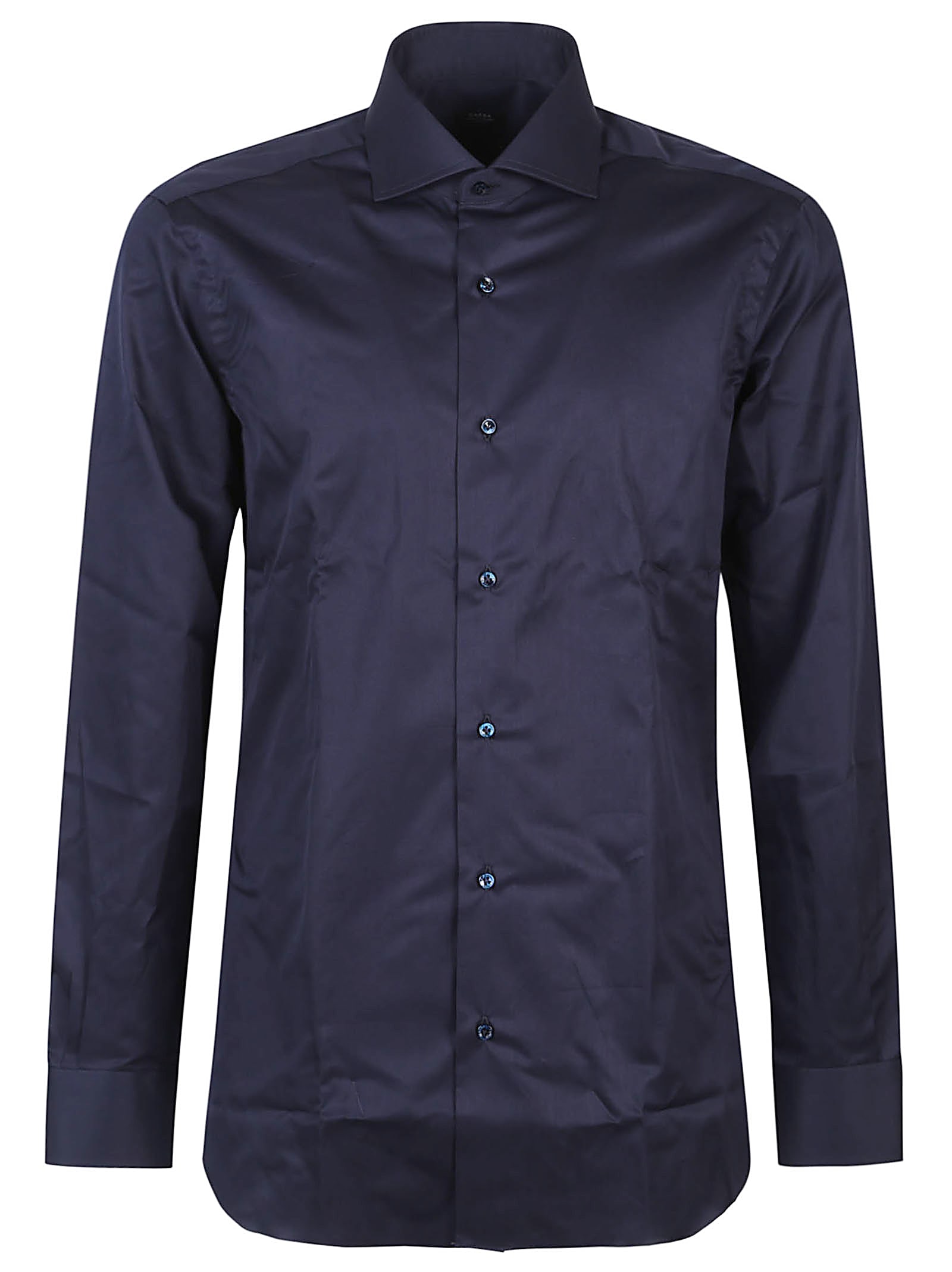 Barba Napoli Long Sleeve Neck Shirt In Blue