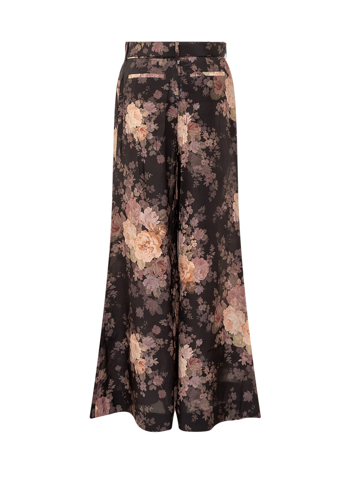 Shop Zimmermann Illustration Tuck Pants In Black