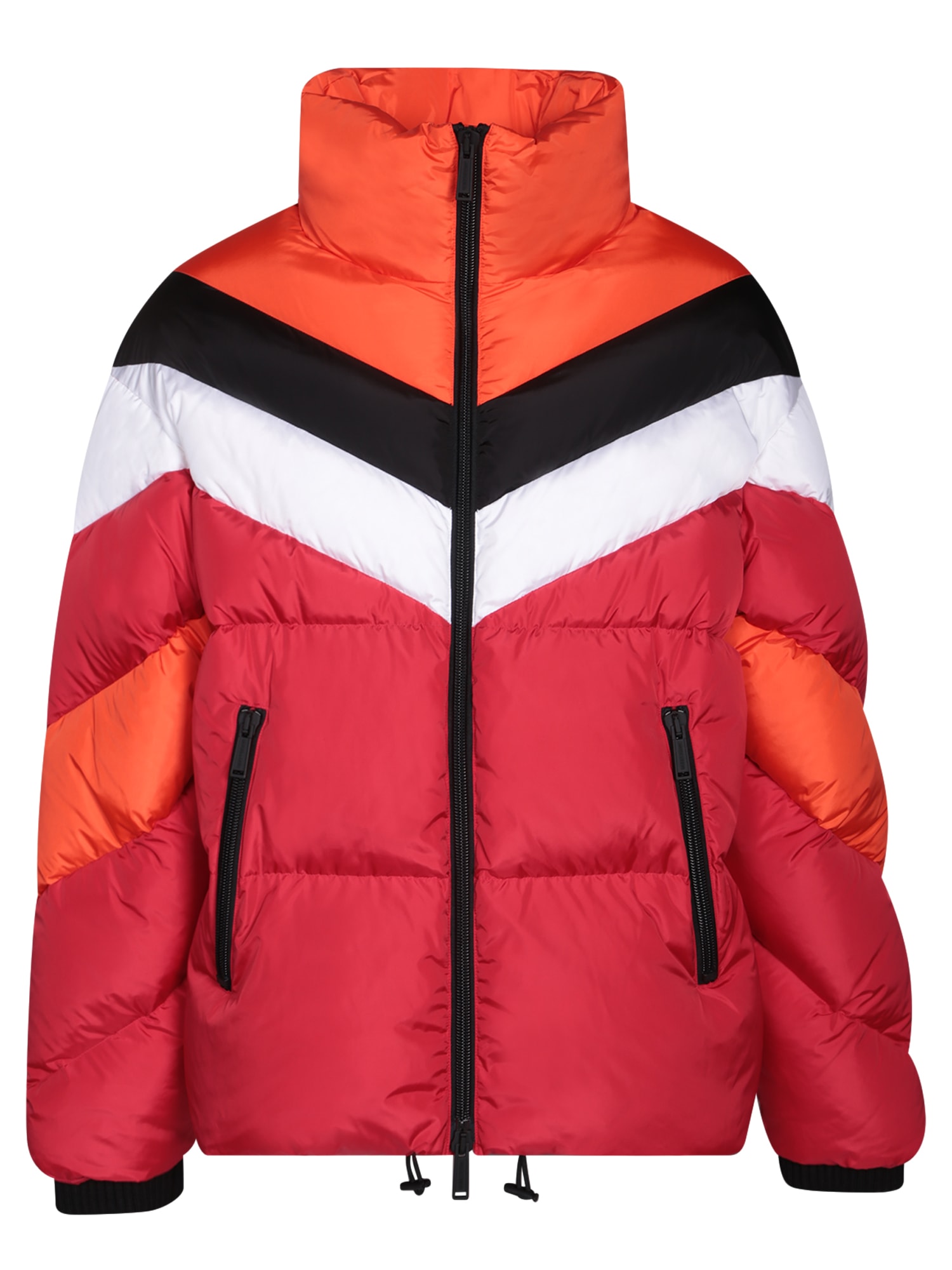 Dsquared2 Down-filled Jacket With Logo Print On The Back In Red