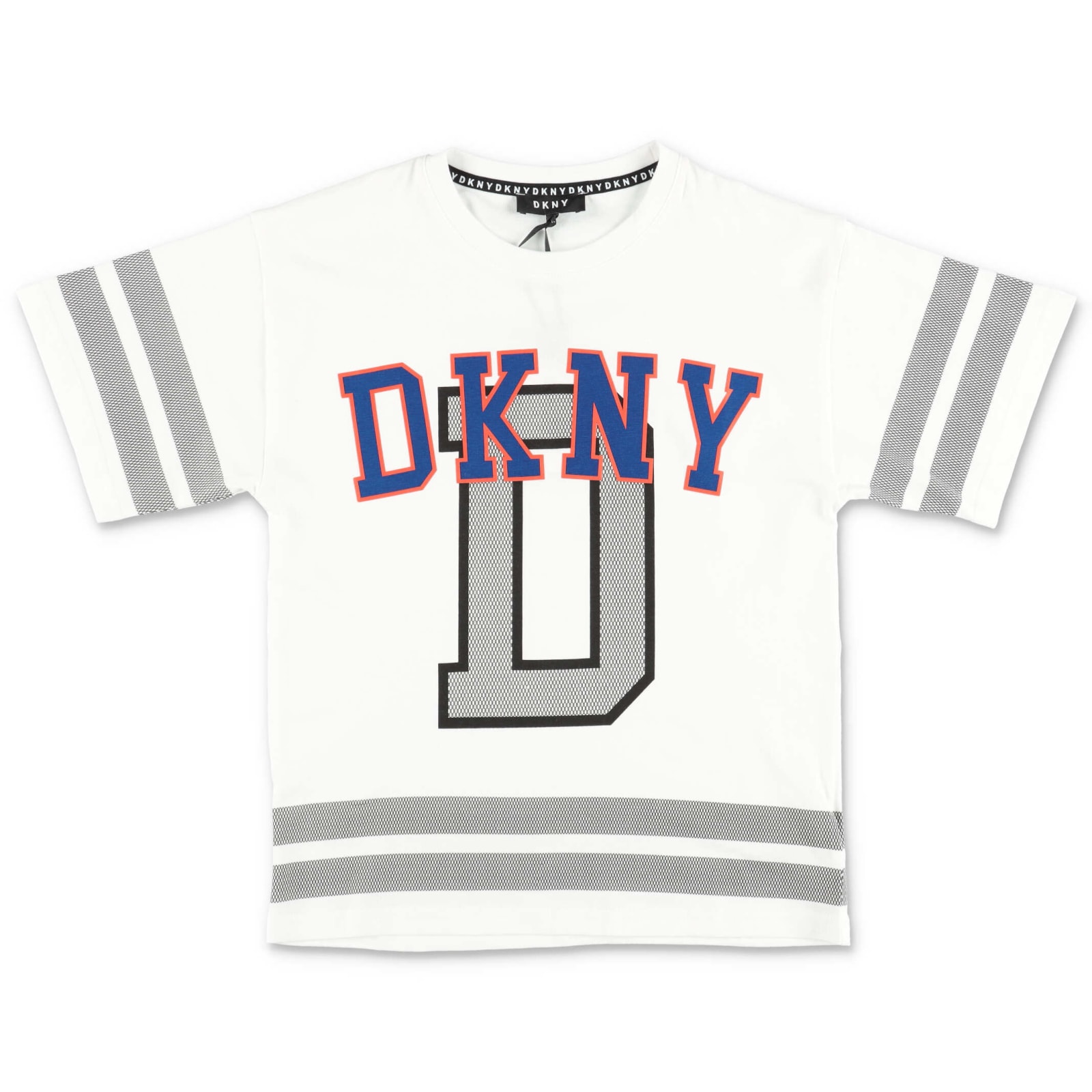 Dkny T-shirt Bianca In Jersey Di Cotone