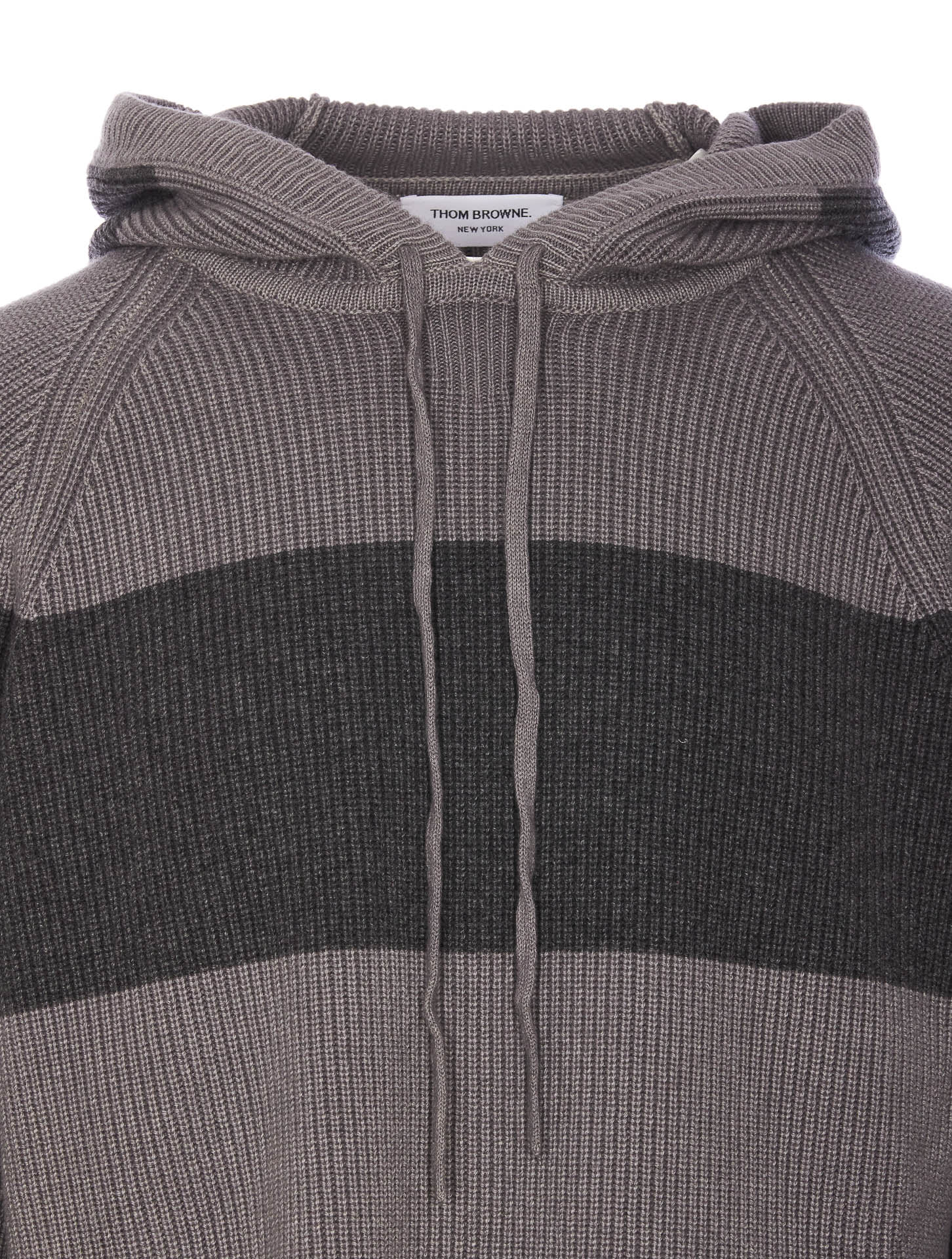 Shop Thom Browne Garment Dye Hoodie In Grey