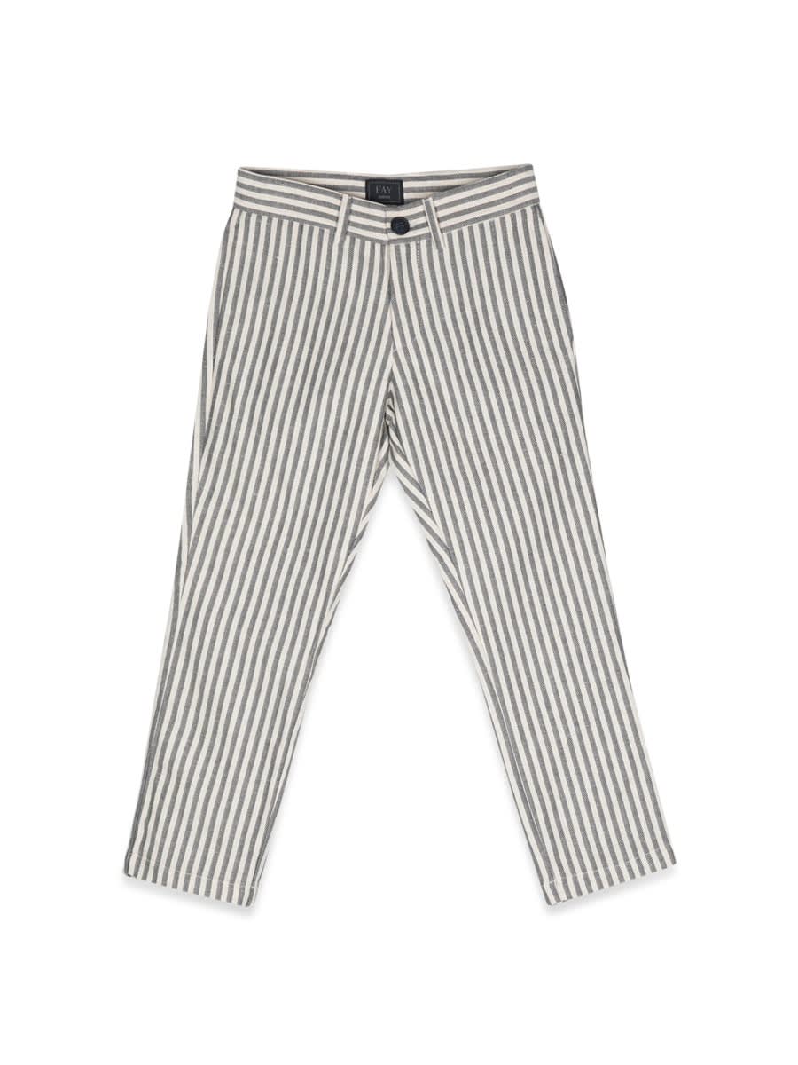 Fay Kids' Striped Pants In Multicolour