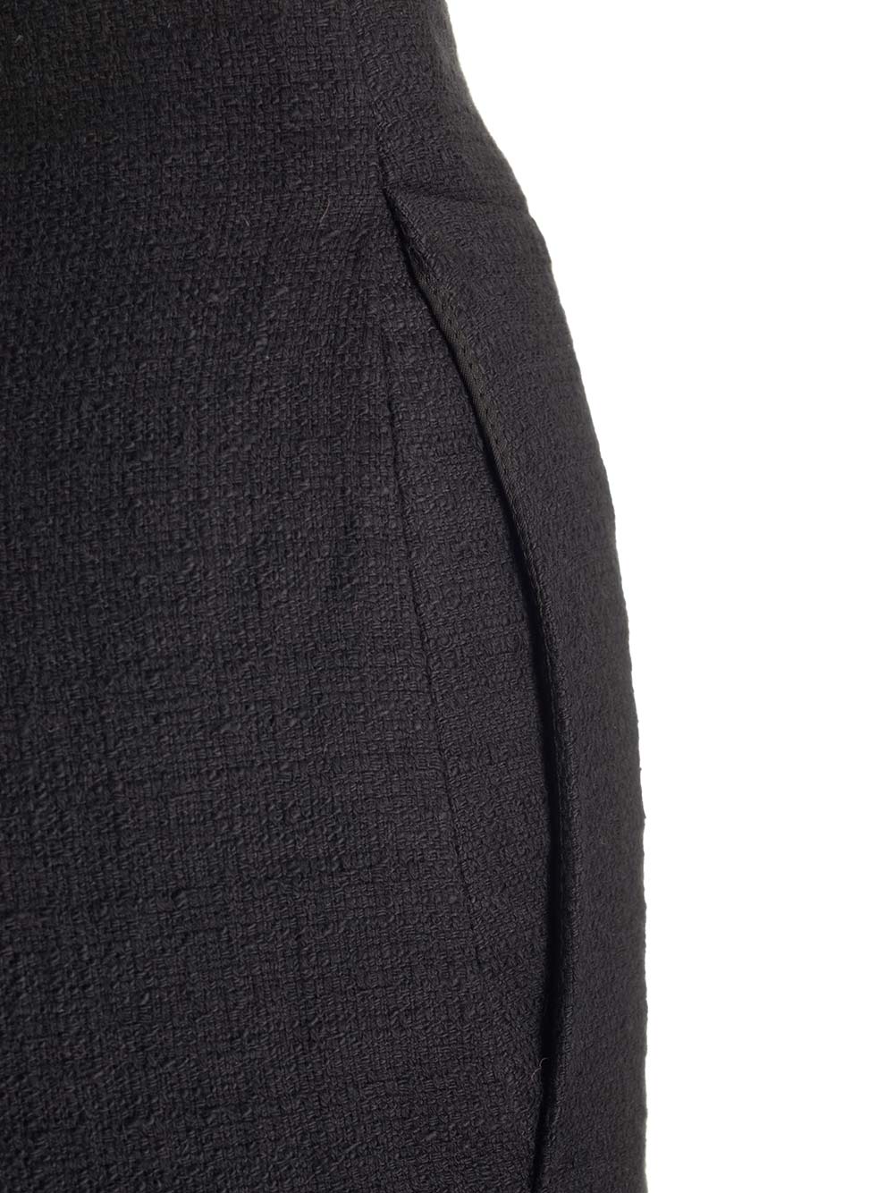 Shop Patou Stretch Tweed Trousers In Black