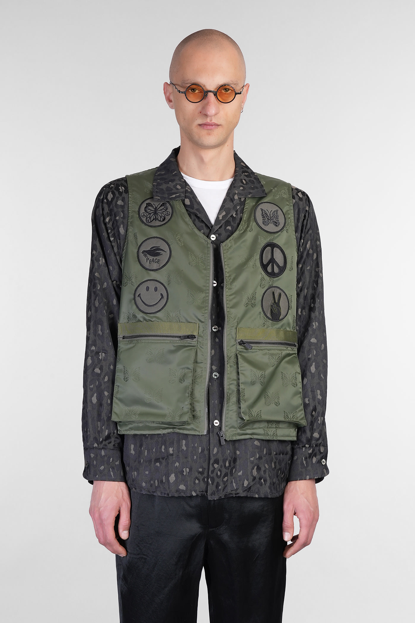 Shop Needles Vest In Green Nylon