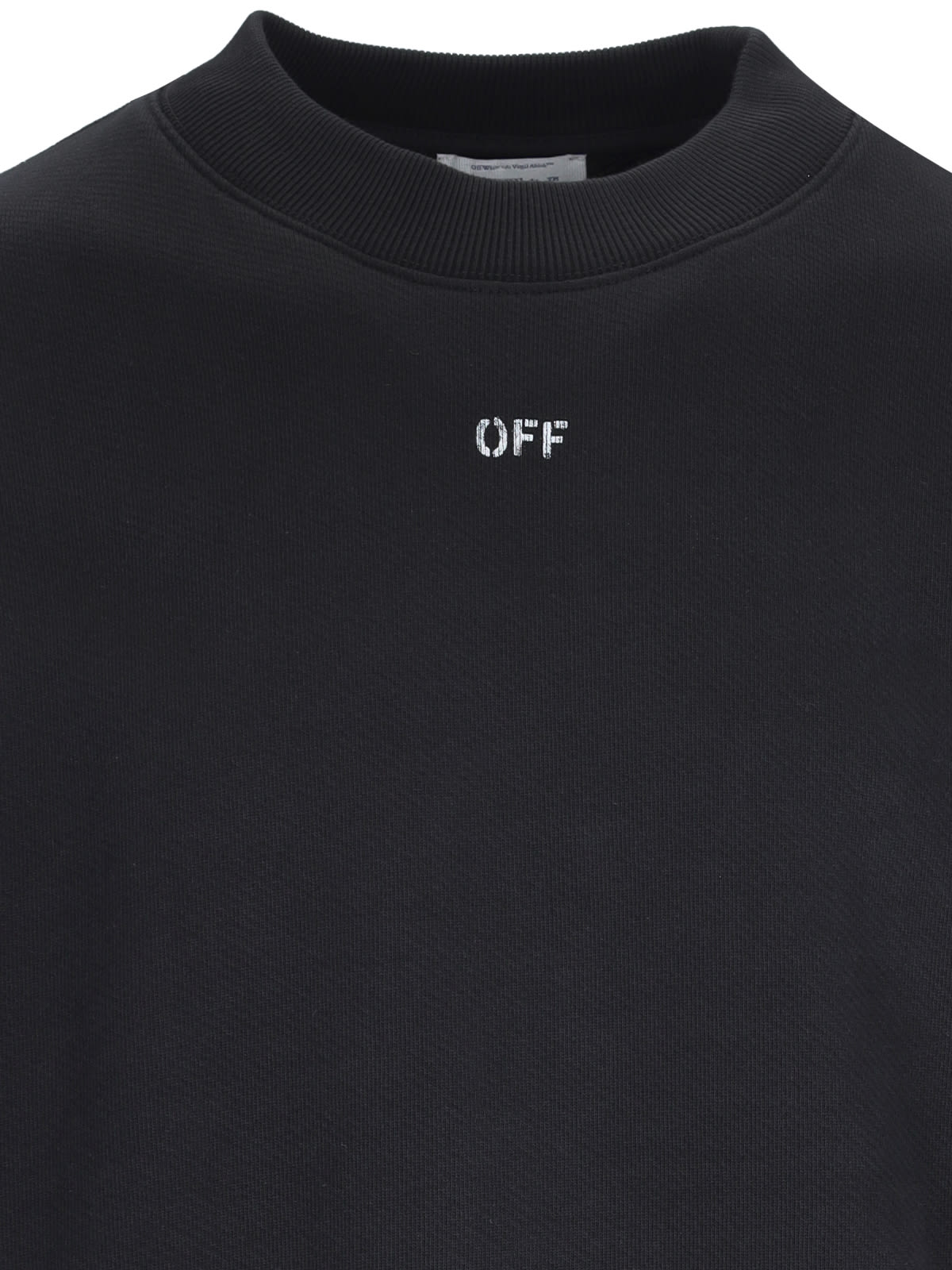 Shop Off-white Logo Crewneck Sweatshirt In Black