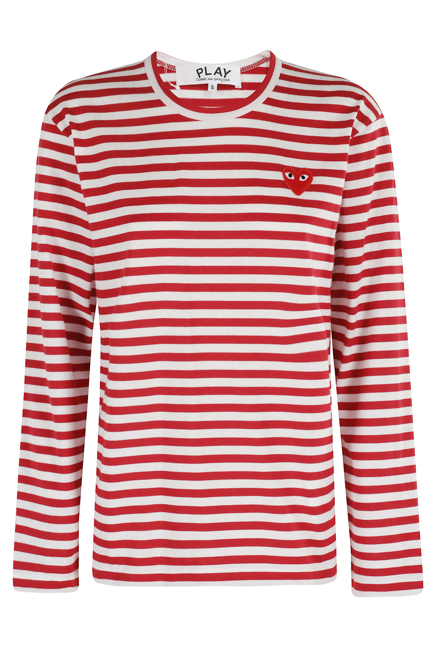 Comme Des Garçons Play Tshirt Red Emblem In Red