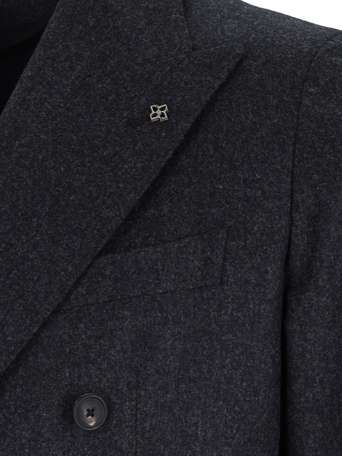 Tagliatore Tailored Double-breasted Jacket Notch Lapel In Gray
