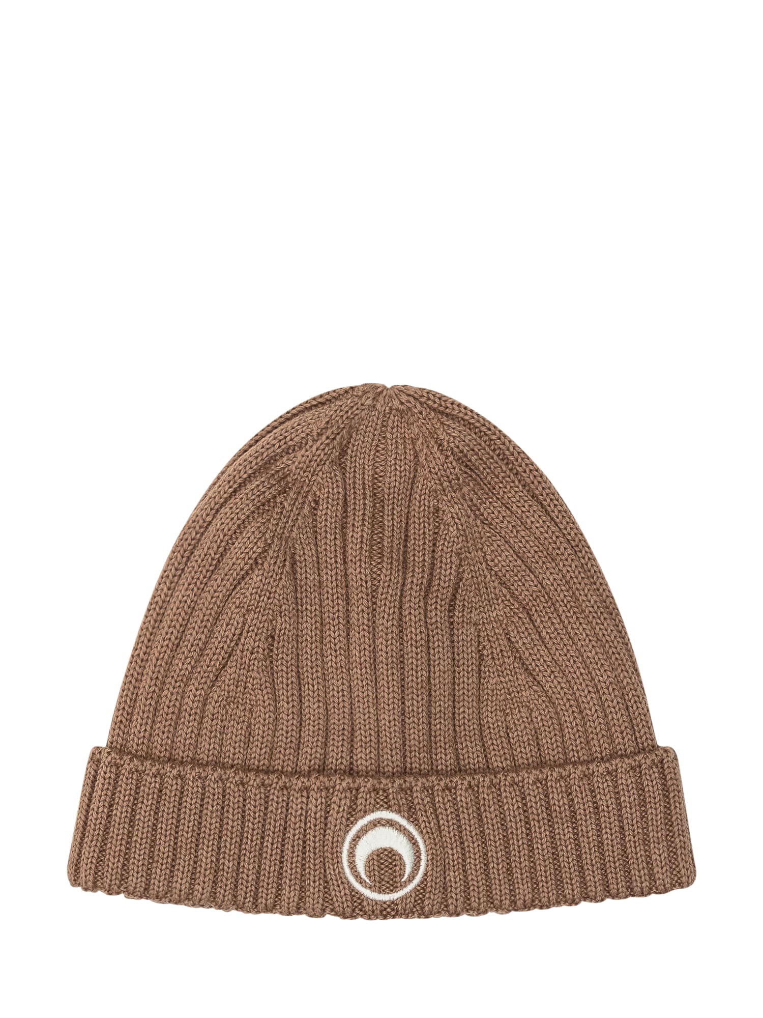 Shop Marine Serre Beanie With Logo In Camel