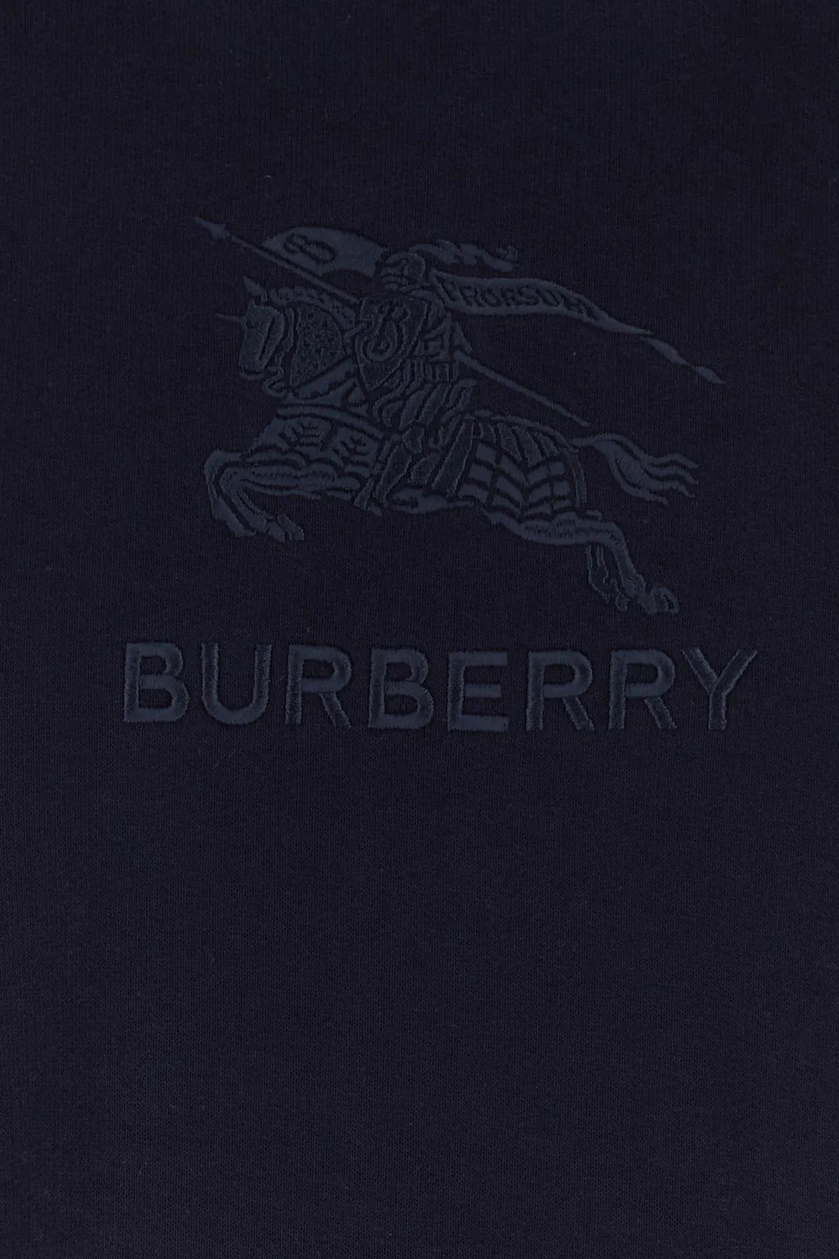 Shop Burberry Midnight Blue Cotton Sweatshirt In Navy