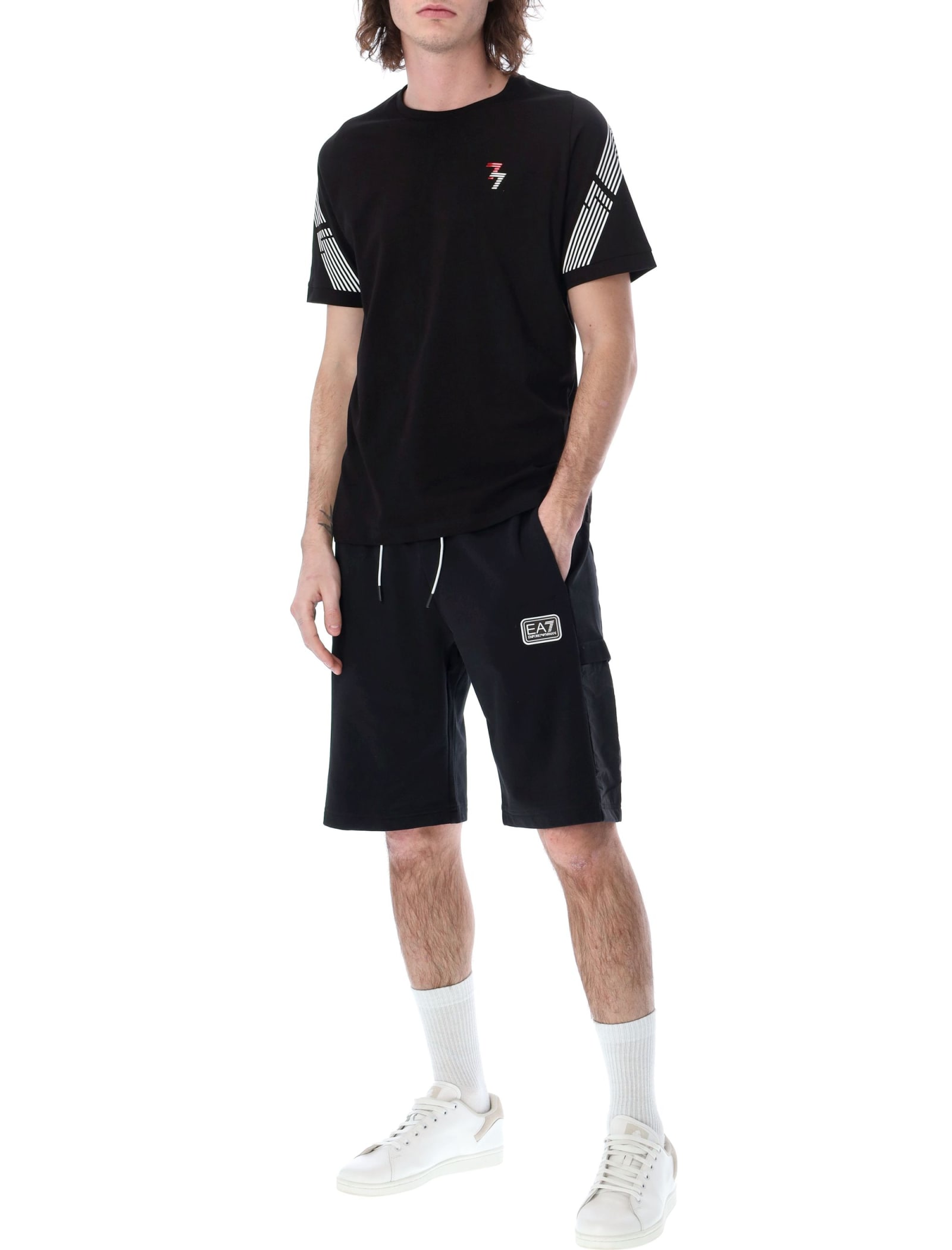 Ea7 Shorts In Black