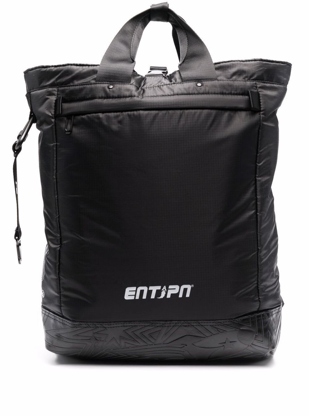 Enterprise Japan Mans Black Fabric Backpack With Logo