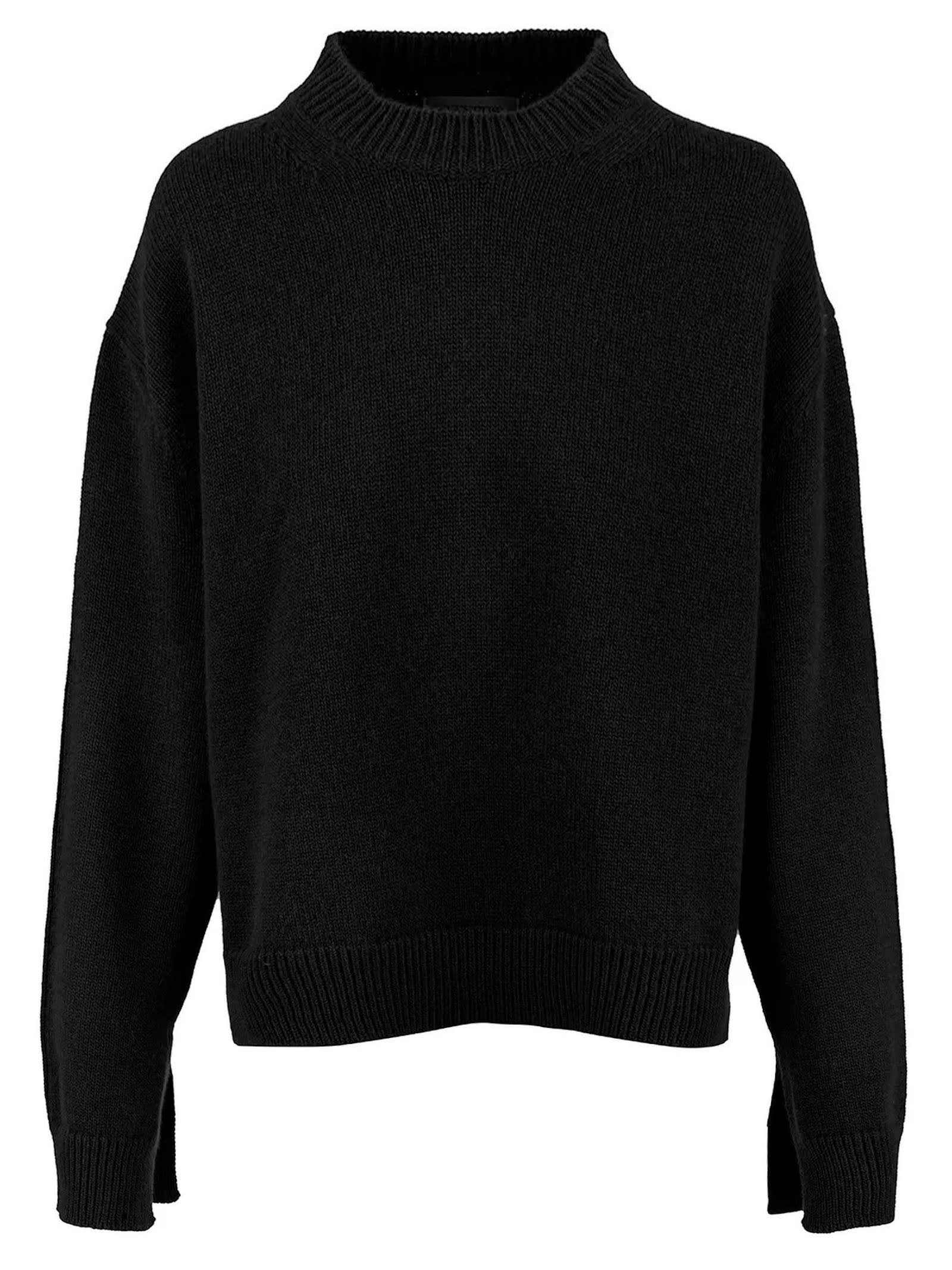 Laneus Black Superfine Wool Sweater