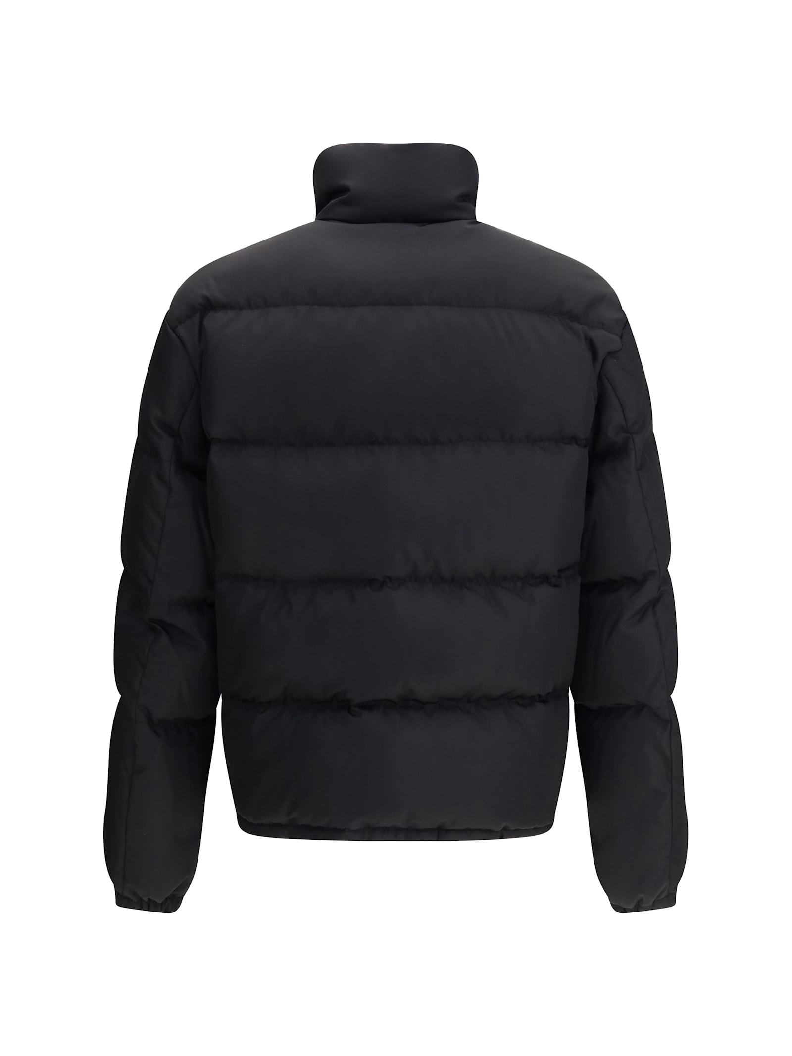 Prada Mens Black Medium-weight Re-nylon Down Jacket In Black