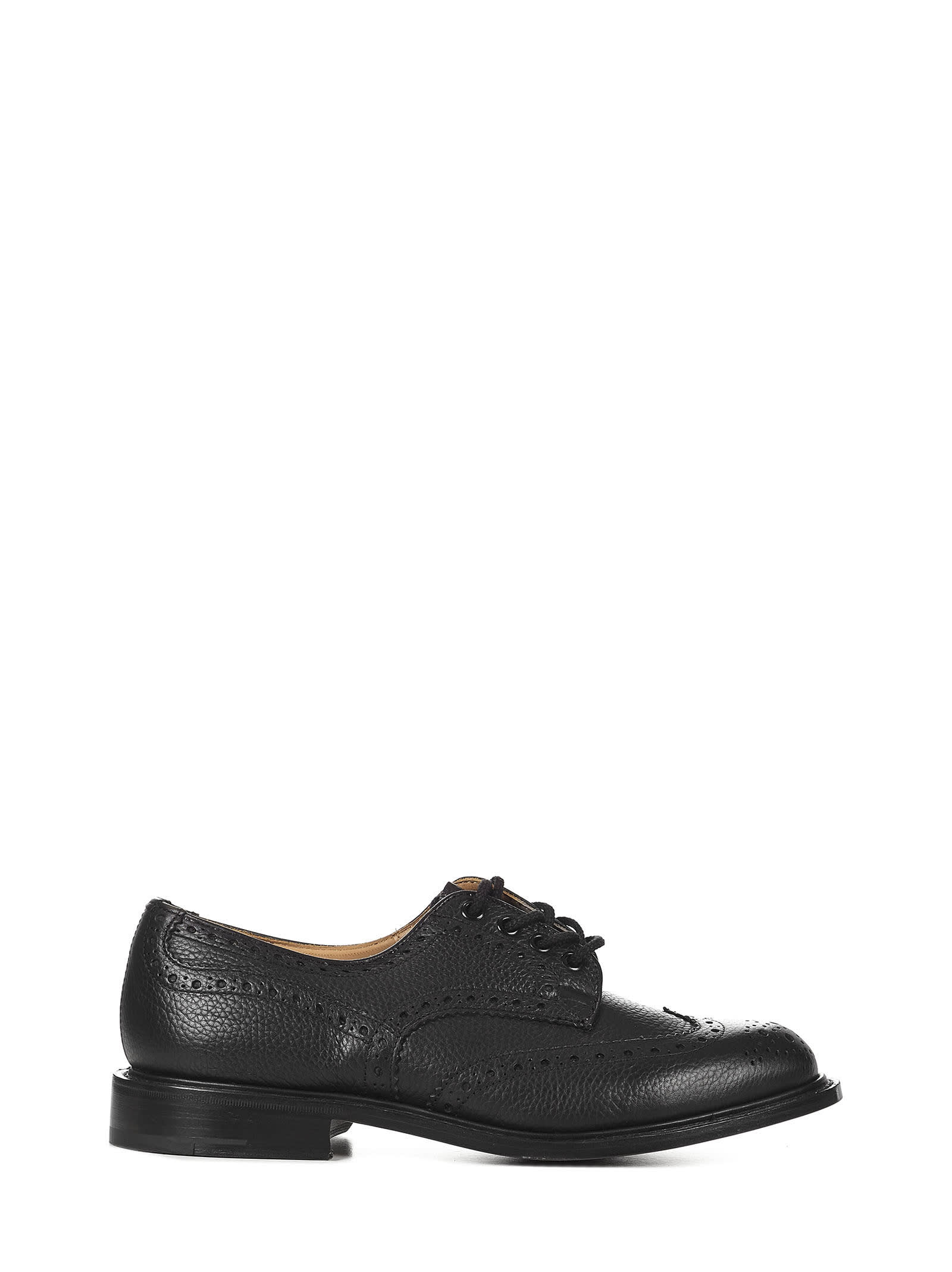 Tricker's Bourton Laced Up Trickers In Black