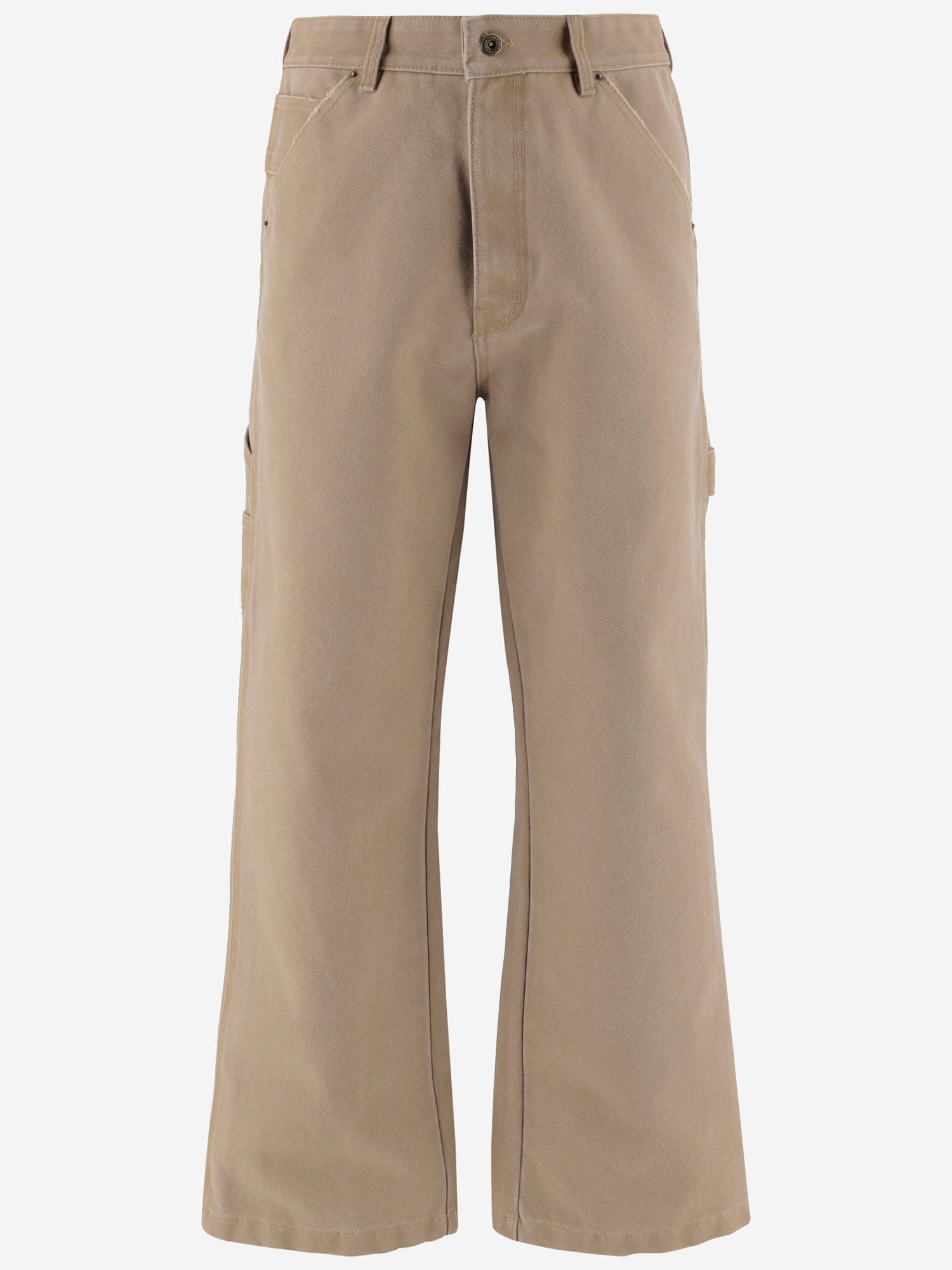We11 Done We11done Logo Patch Pants In Brown