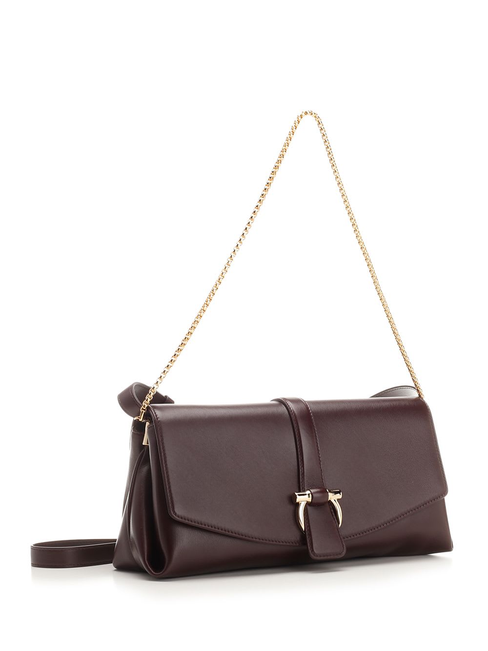 Shop Ferragamo Medium Shoulder Bag In Bordeaux