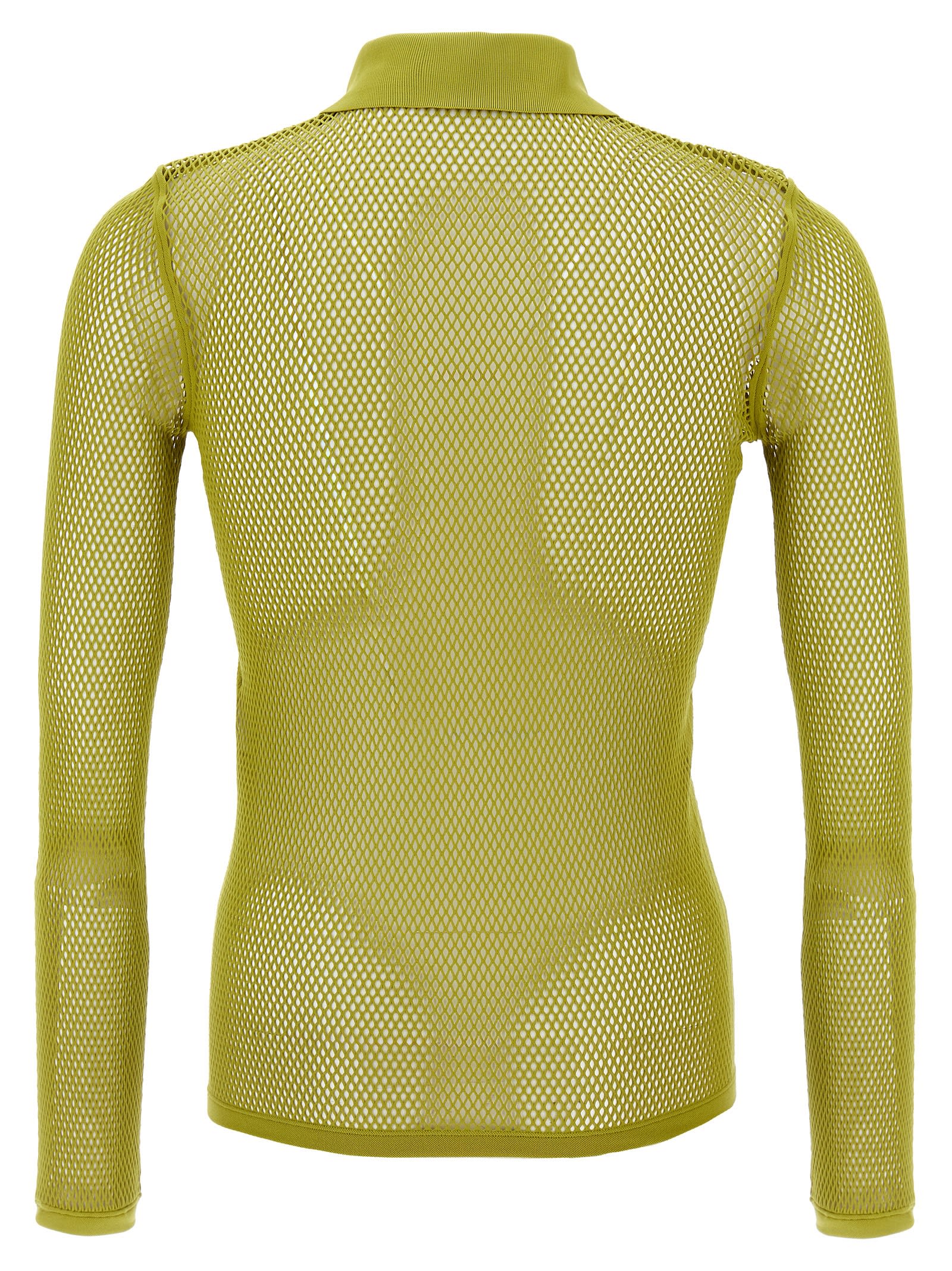 Gucci Men Technical Jersey Polo Shirt In Green