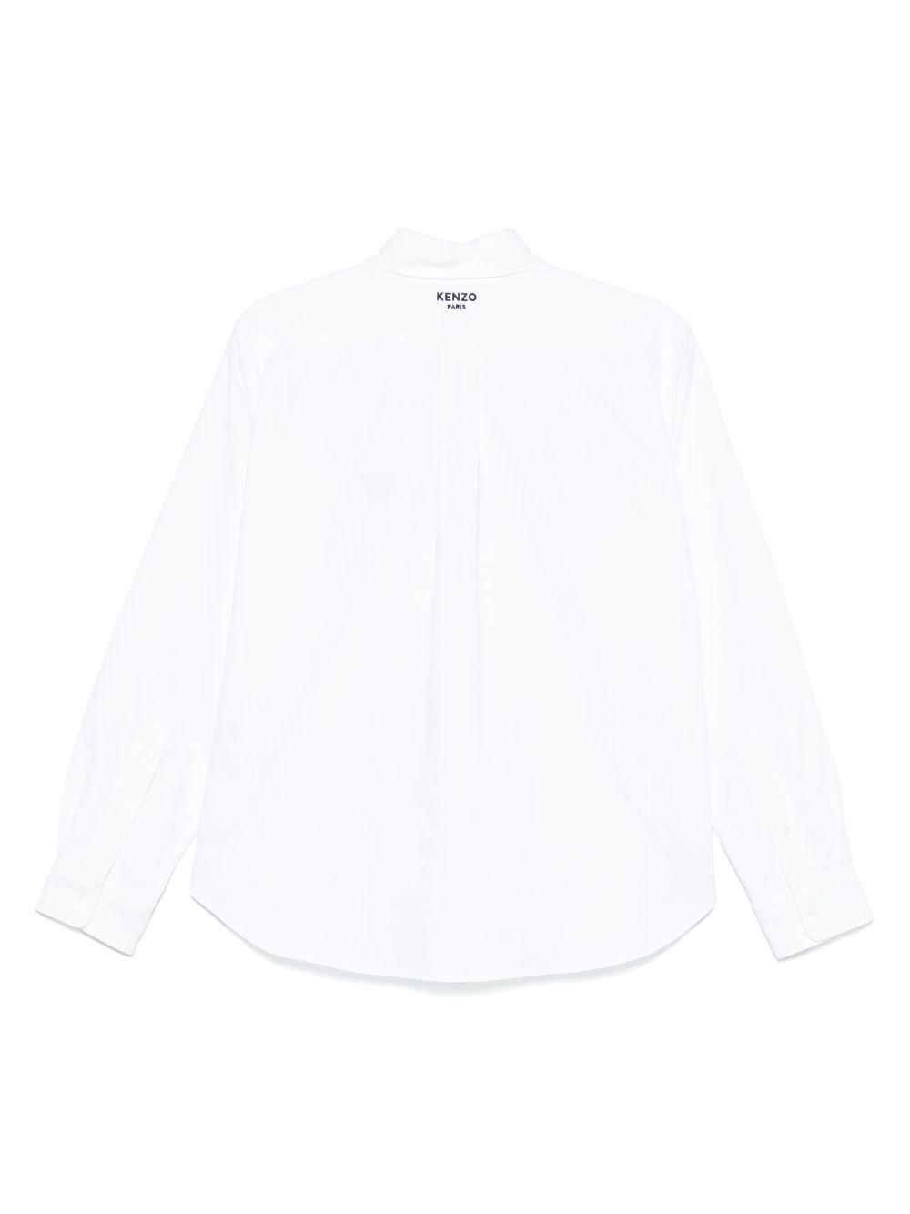 Kenzo Casual Button-down Collar Curved Hem Top