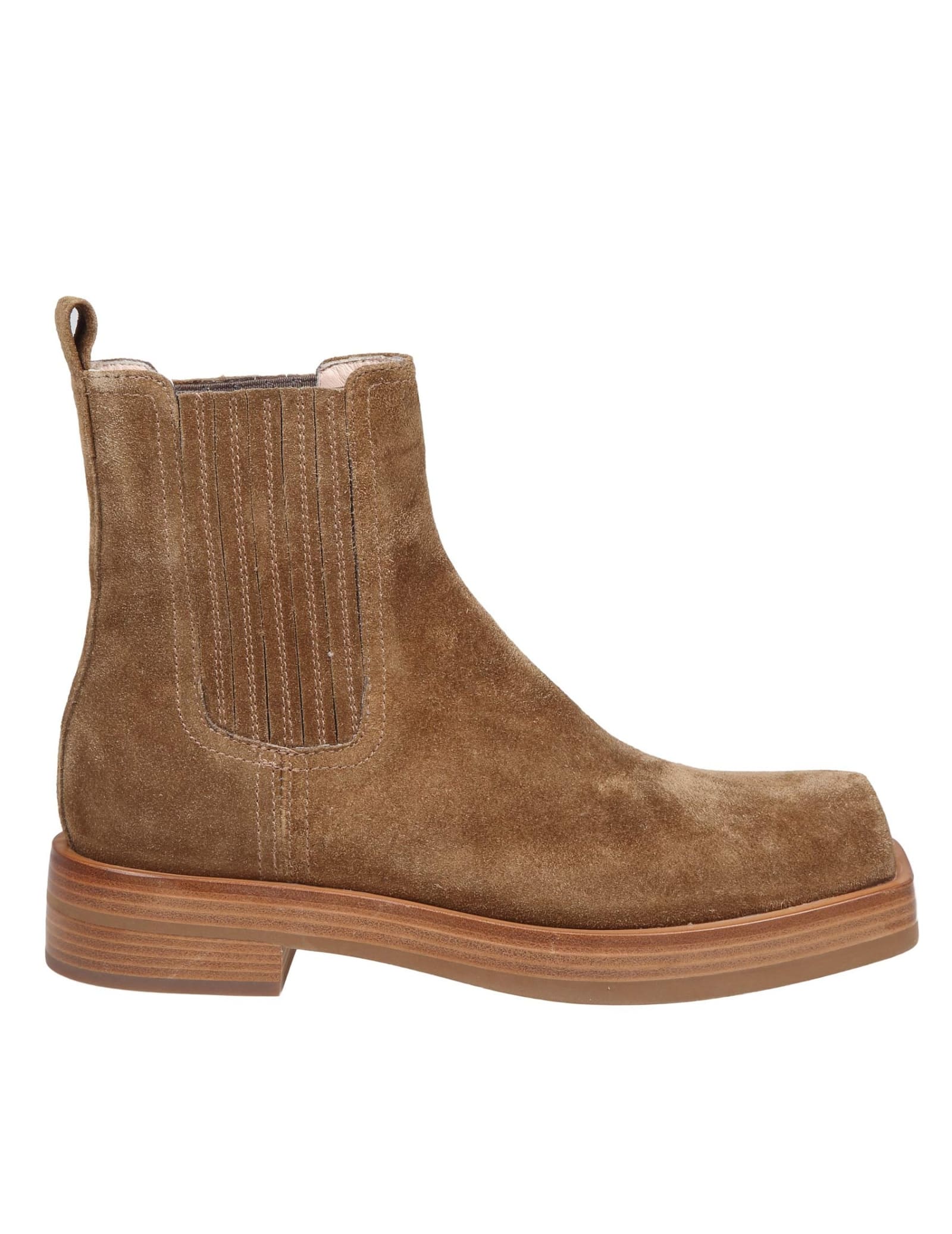 Shop Agl Attilio Giusti Leombruni Rina Ankle Boots In Camel Color Suede In Kaki