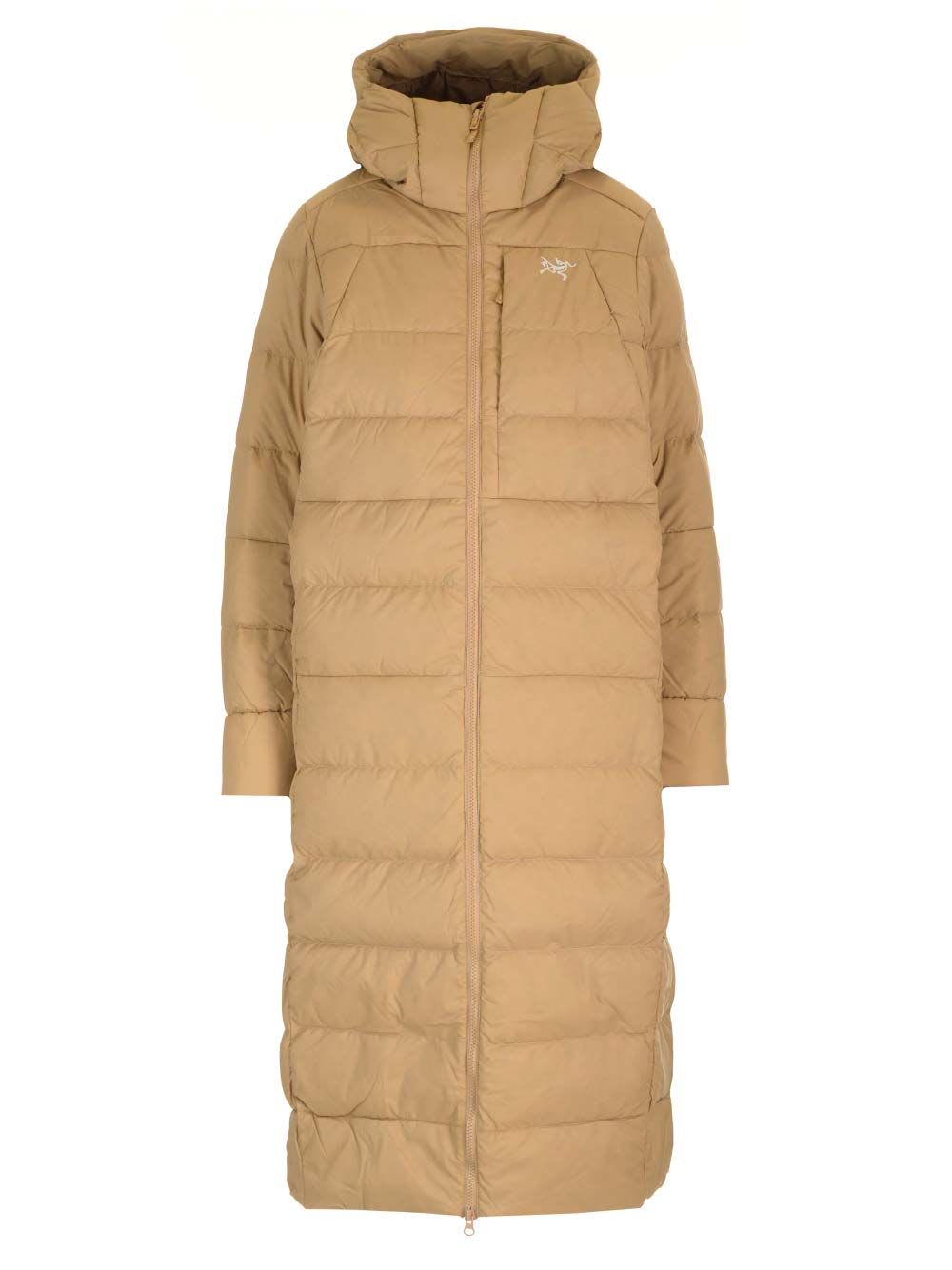 Shop Arc'teryx Thorium Long Puffer In Beige