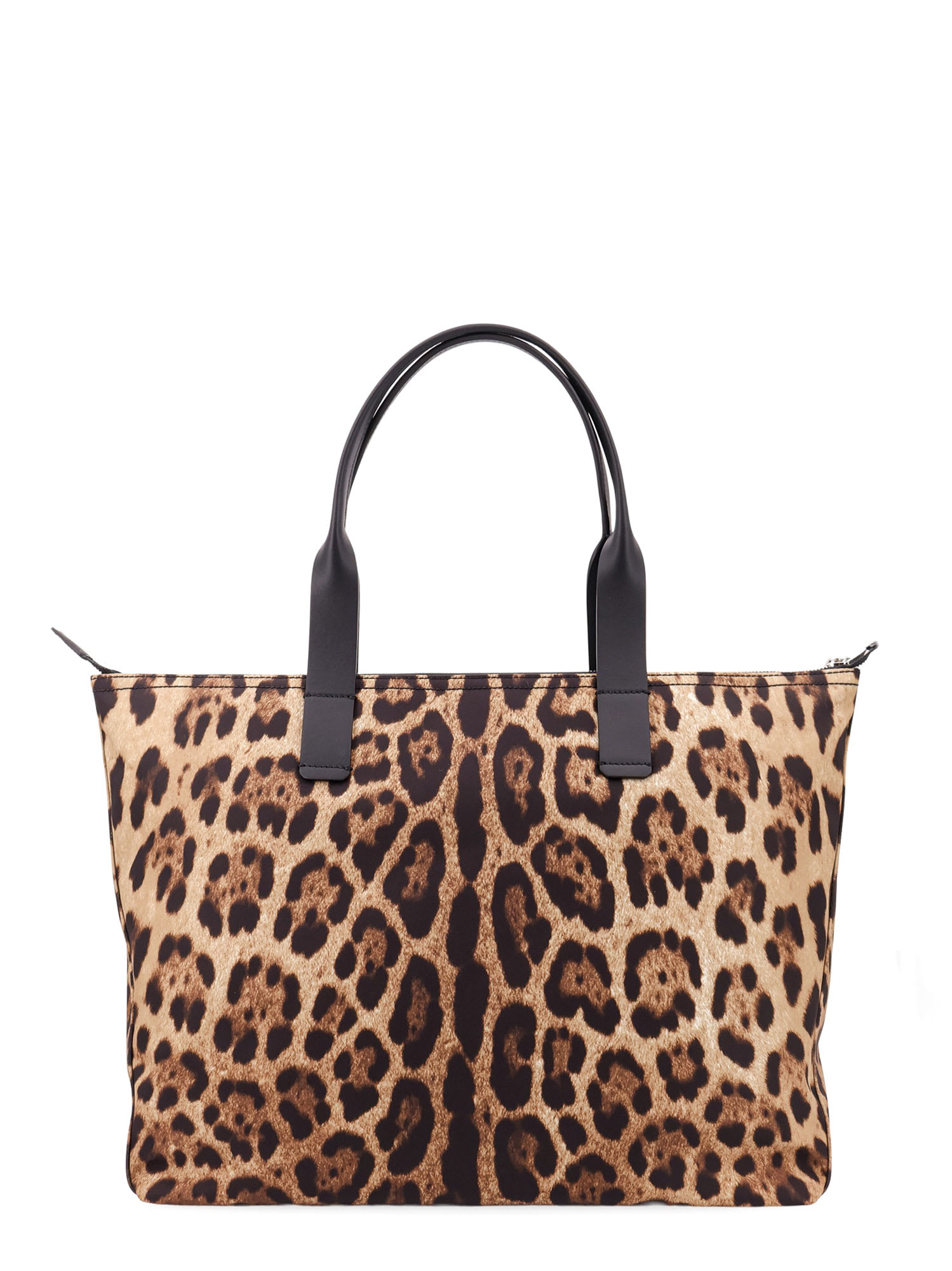 Dolce & Gabbana Nylon Shoulder Bag With Animalier Print In Animal Print