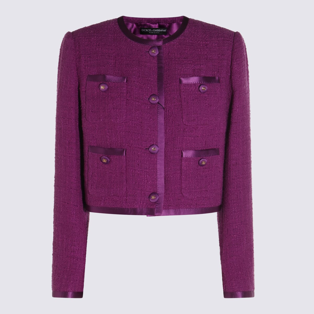 Violet Cotton Casual Jacket