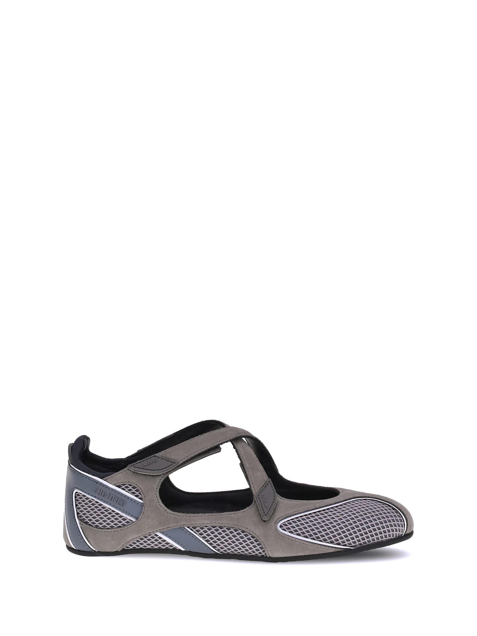 Attico Wanderer Cut-out Mesh Ballerina Flat