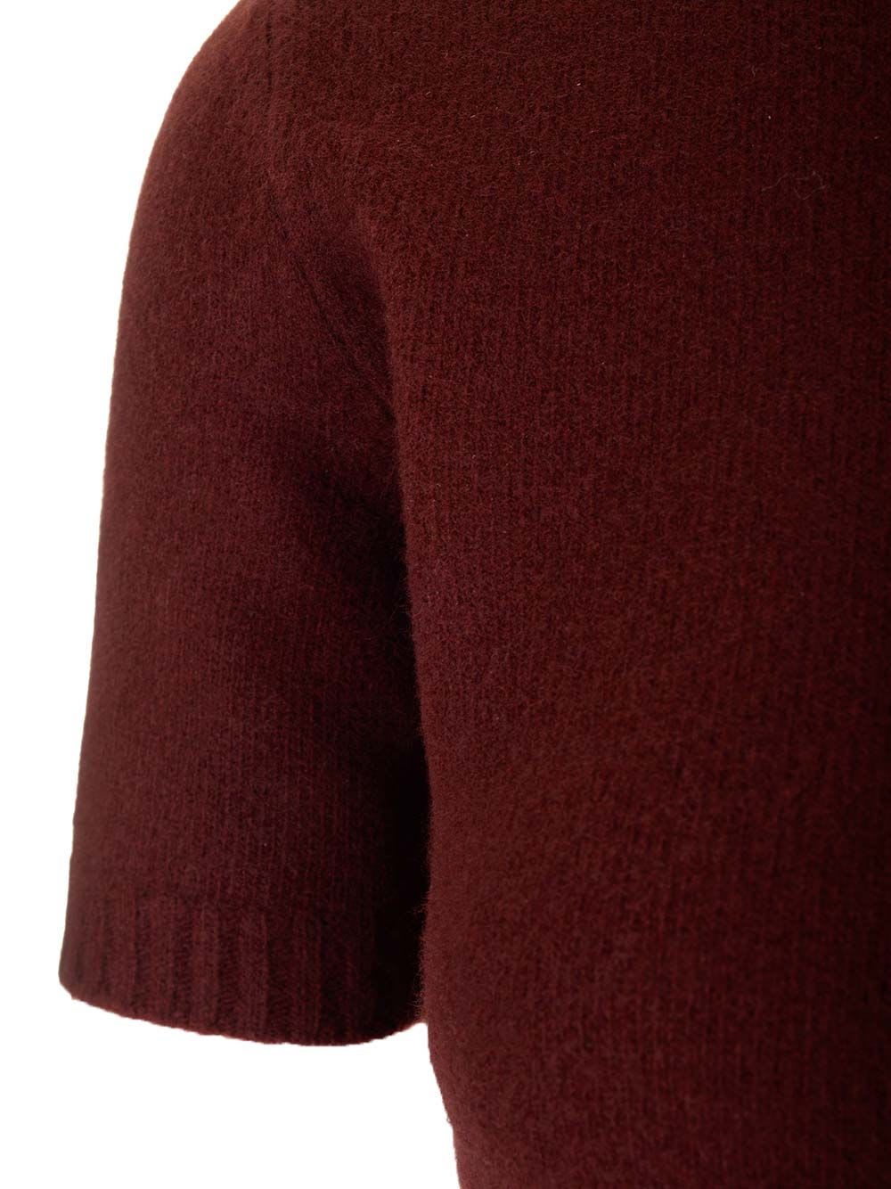 Shop Maison Margiela Lambswool Sweater In Bordeaux