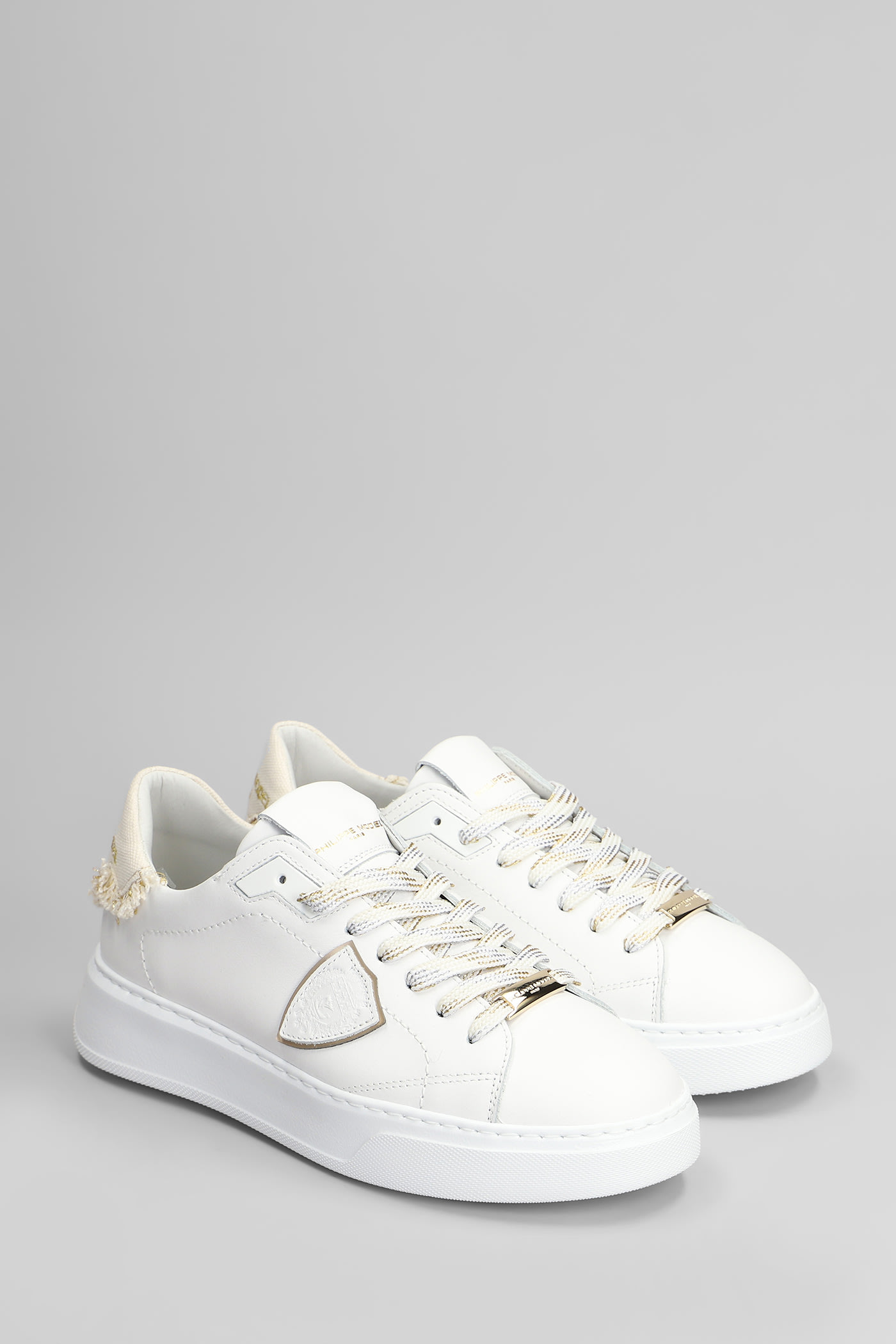 Philippe Model Temple Low Sneakers In White