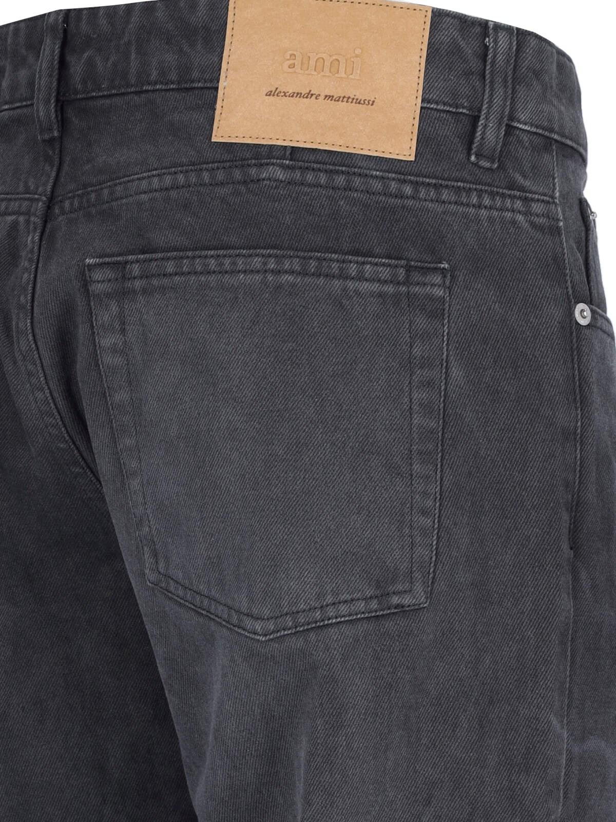 Shop Ami Alexandre Mattiussi Straight Jeans In Black